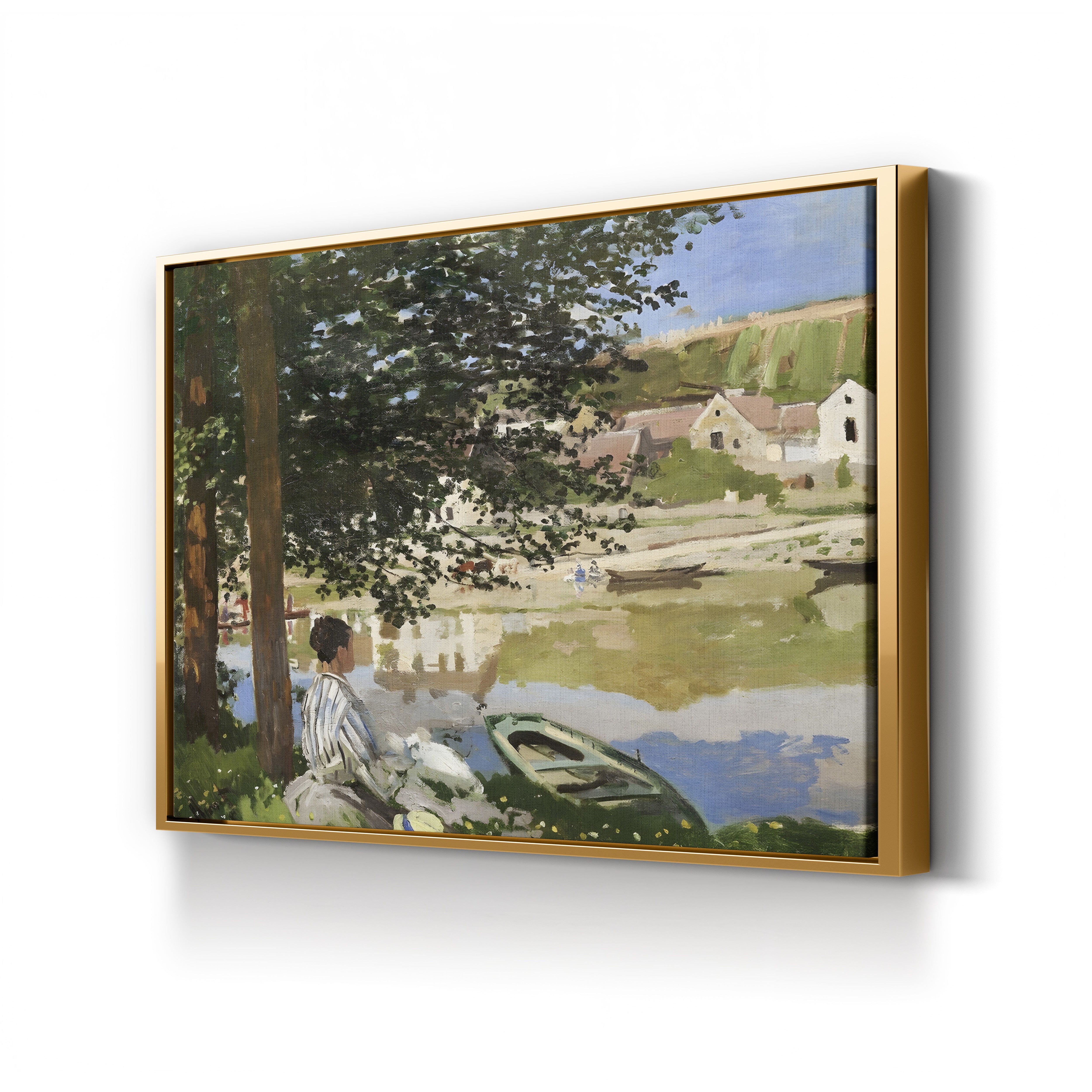 On the Bank of the Seine, Bennecourt (Au Bord de l’Eau, Bennecourt), 1868 by Claude Monet