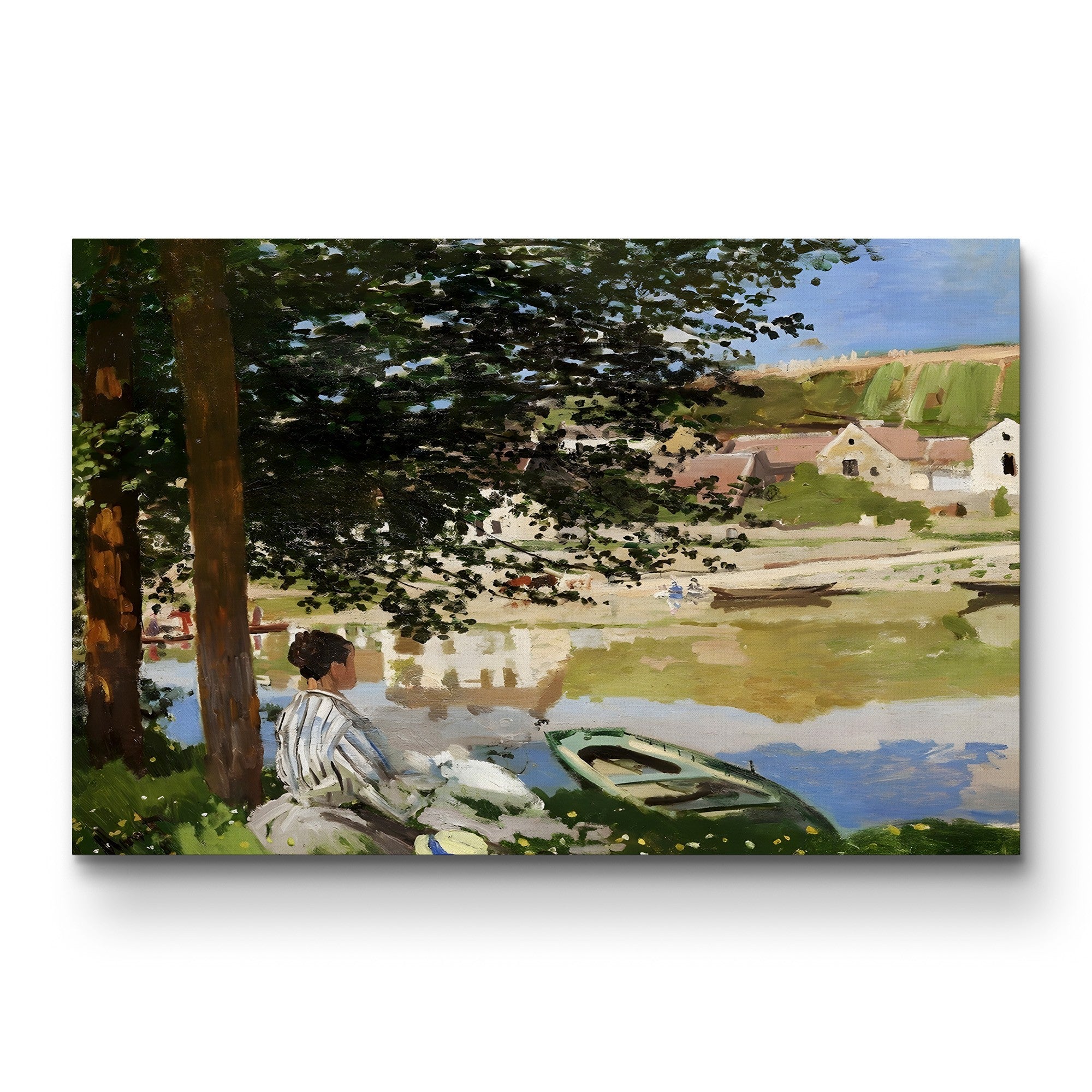 On the Bank of the Seine, Bennecourt (Au Bord de l’Eau, Bennecourt), 1868 by Claude Monet