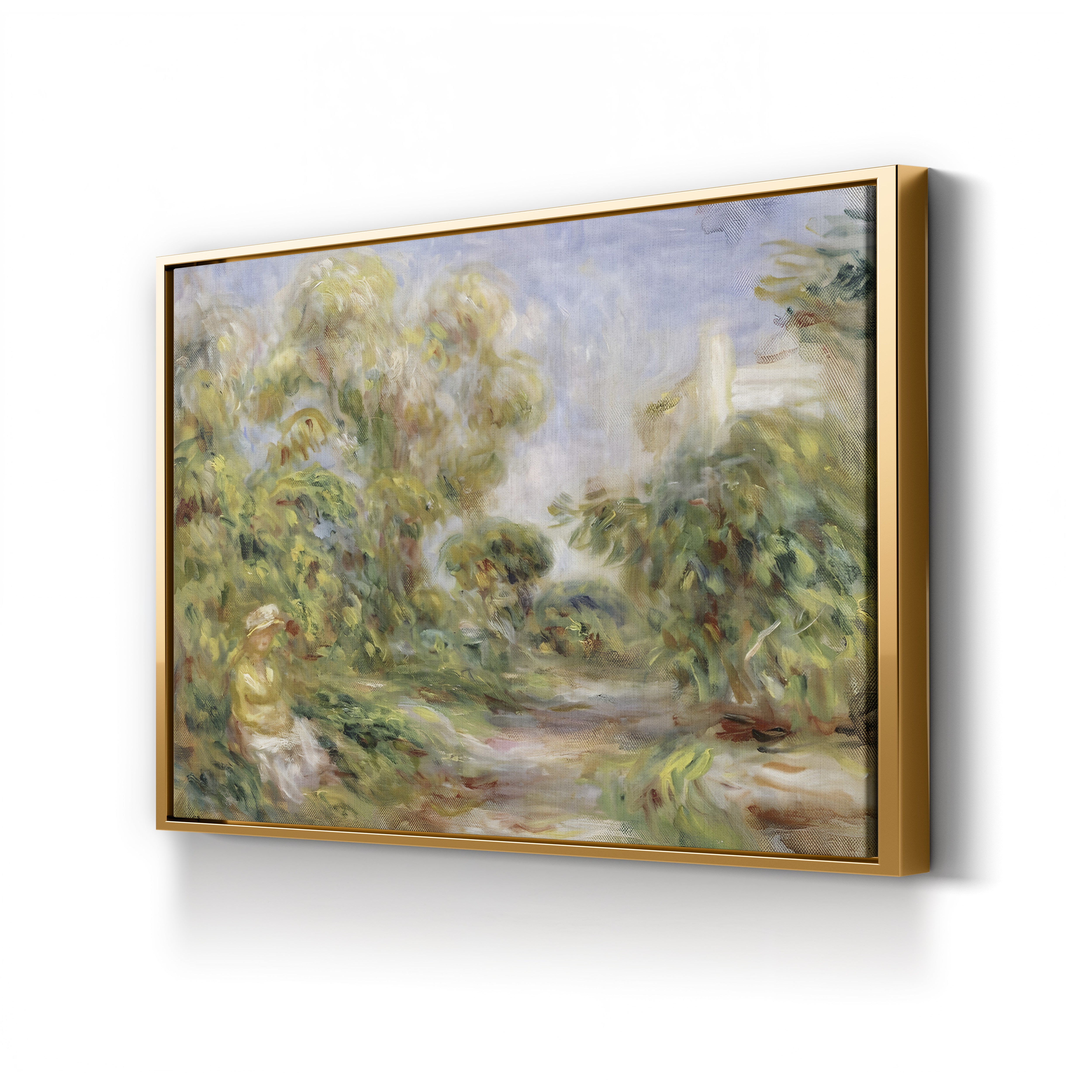 Woman in a Landscape, 1918 – Pierre-Auguste Renoir Wall Art | Late Impressionist Canvas Print