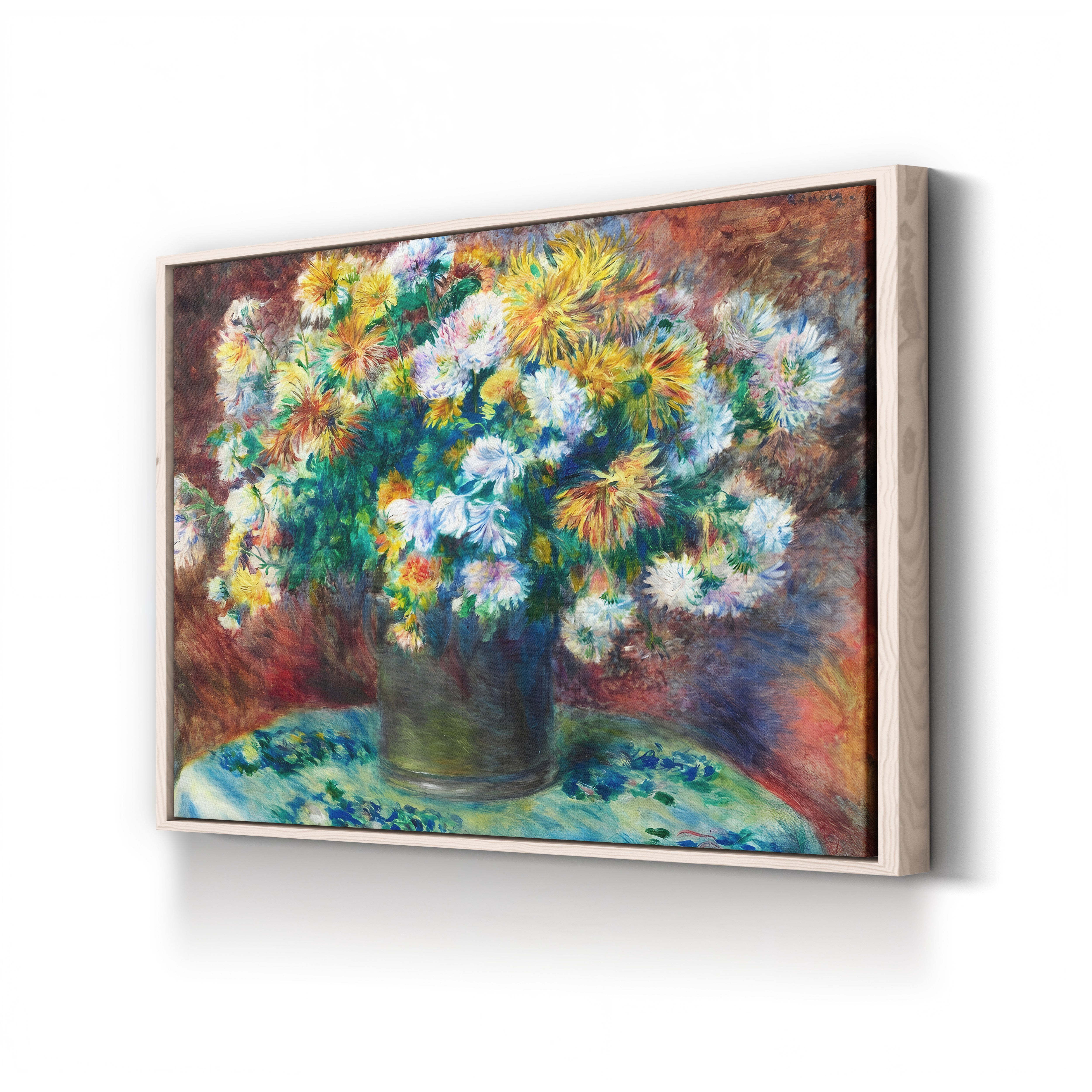 Chrysanthemums – Pierre-Auguste Renoir Wall Art | Impressionist Floral Canvas Print