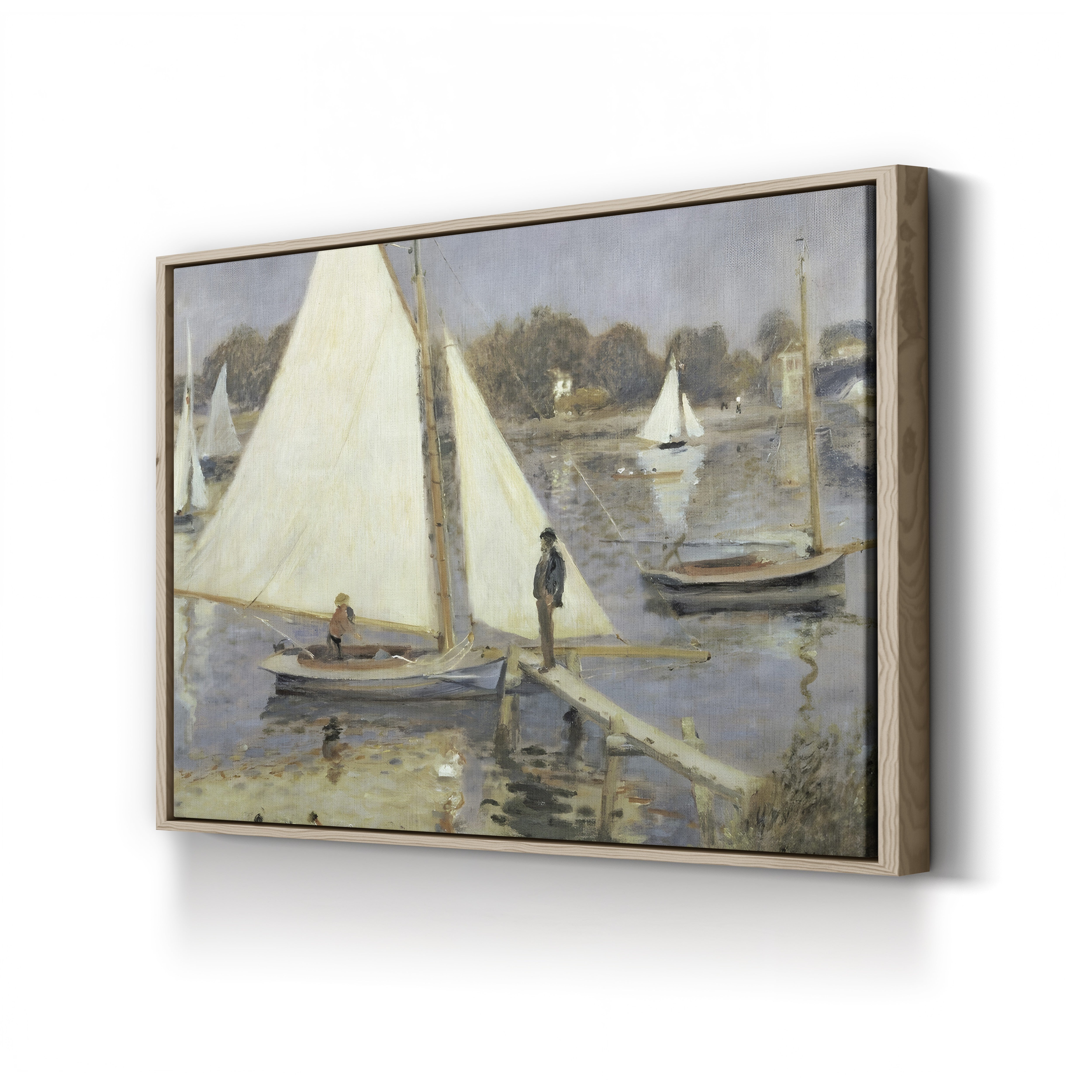 The Seine at Argenteuil, 1874 – Pierre-Auguste Renoir Wall Art | Impressionist River Canvas Print