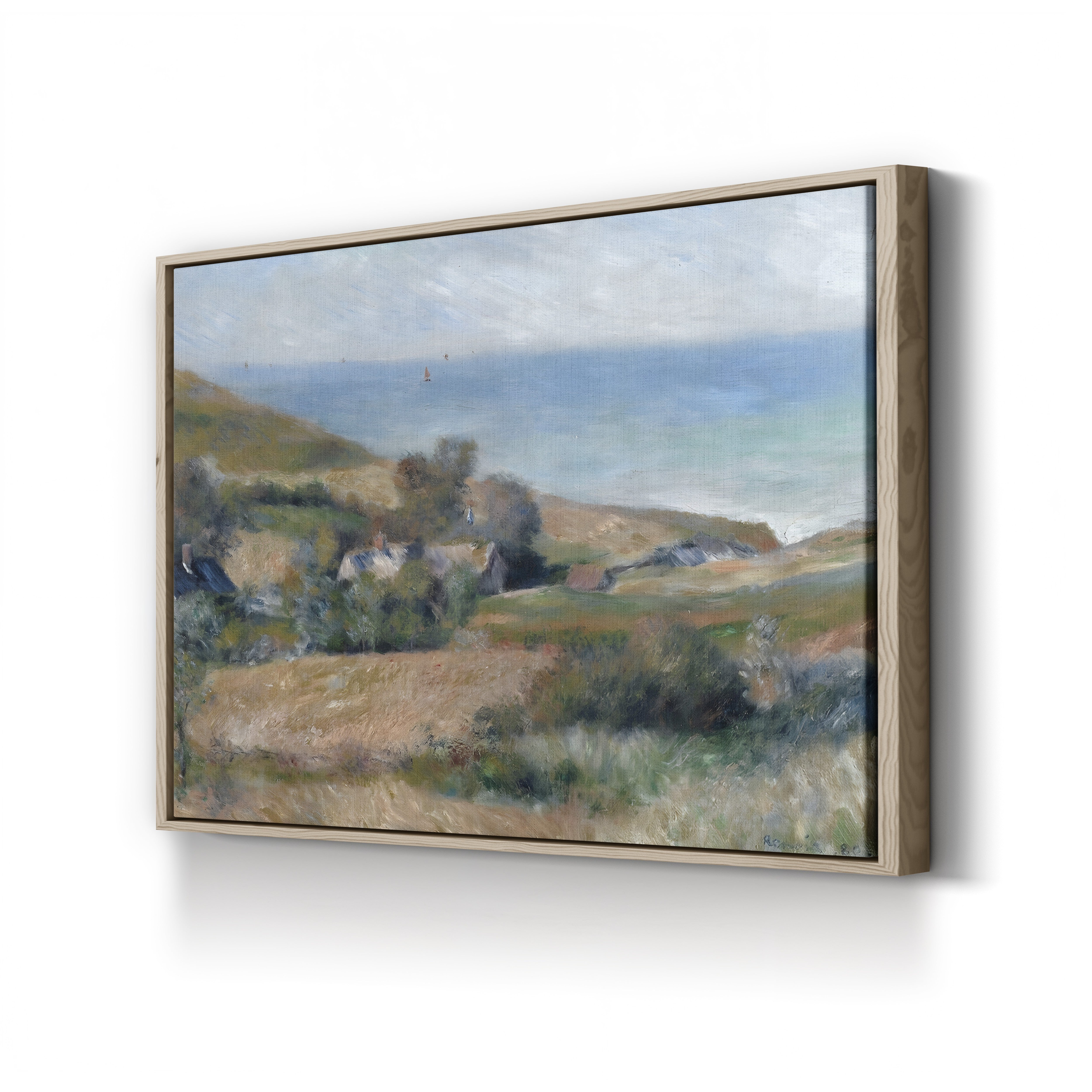 View of the Seacoast near Wargemont in Normandy – Pierre-Auguste Renoir Wall Art | Impressionist Seascape Canvas Print
