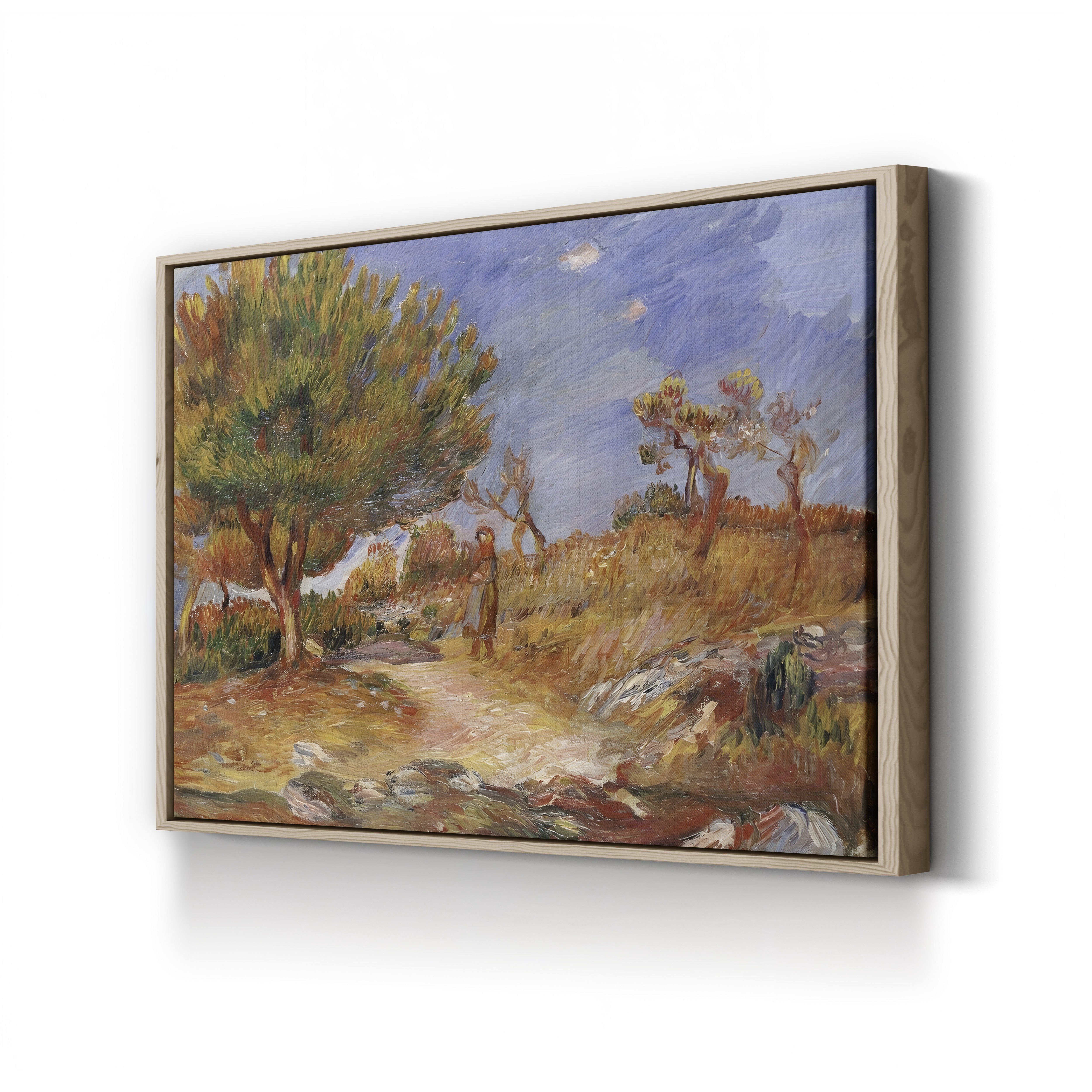 Girl on a Path (Jeune Fille sur le Sentier), 1882–83 – Pierre-Auguste Renoir Wall Art | Impressionist Figure Canvas Print