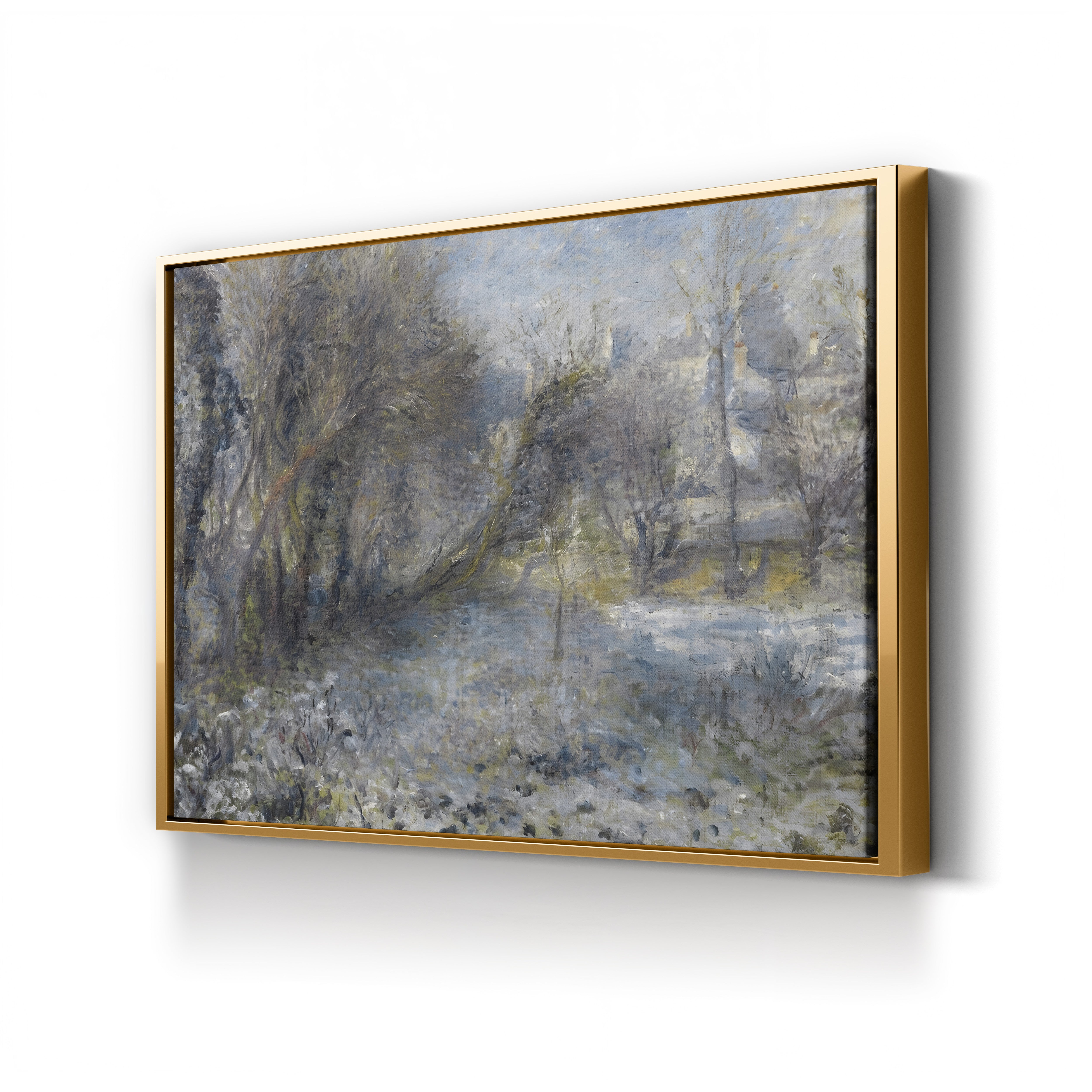 Snow-Covered Landscape, c.1870 – Renoir Wall Art | Impressionist Winter Canvas