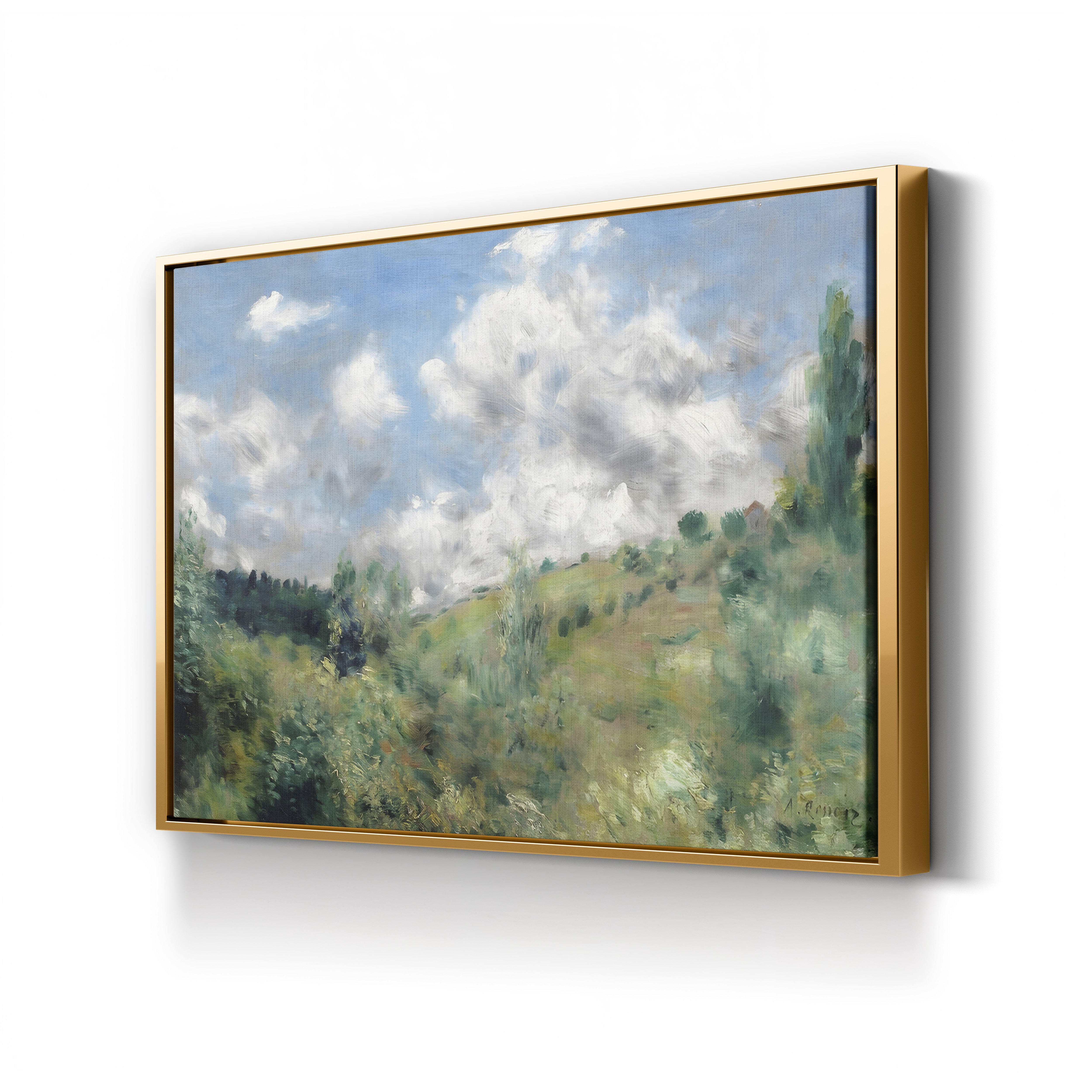 The Gust of Wind, c.1872 – Pierre-Auguste Renoir Wall Art | Impressionist Landscape Canvas Print