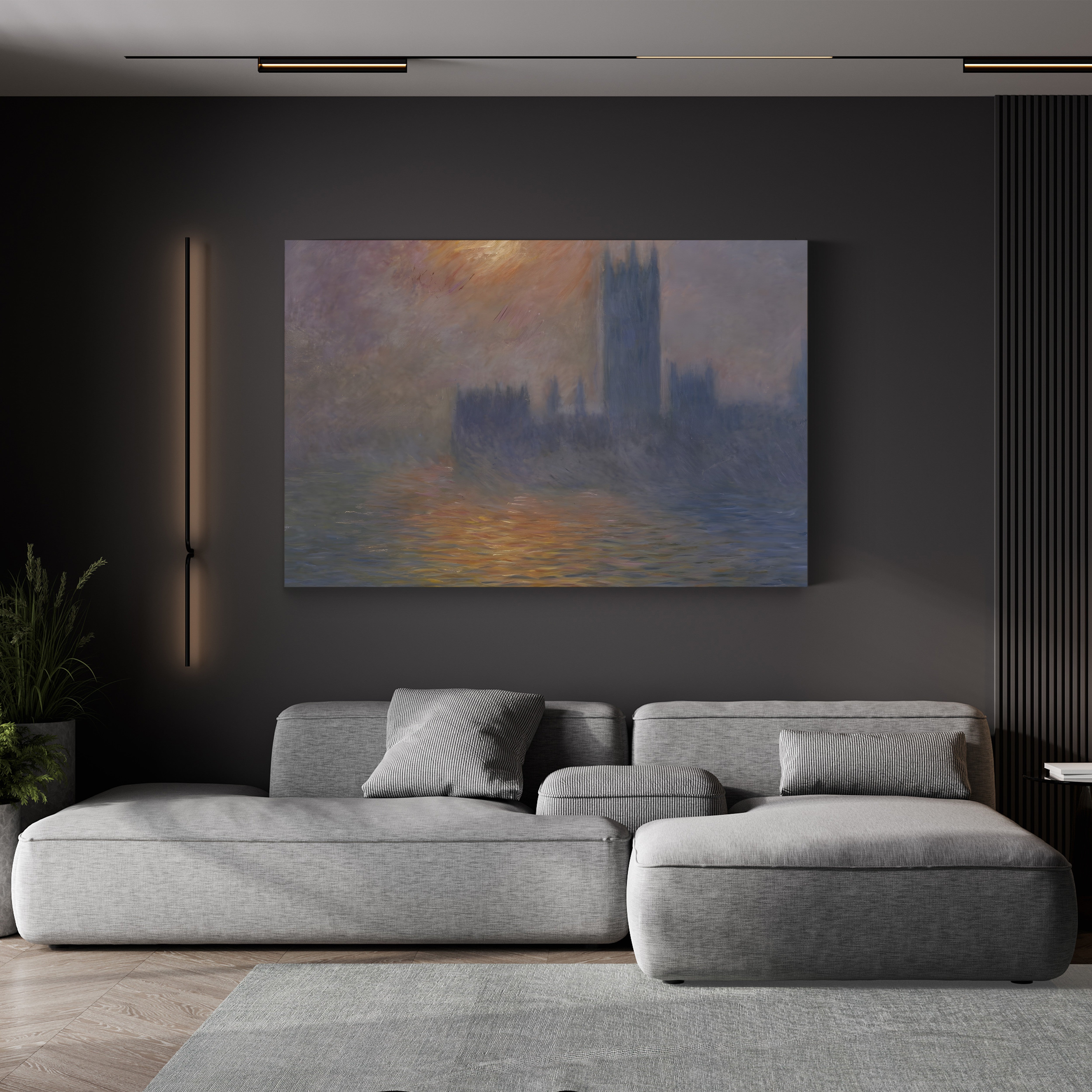 Houses of Parliament, Sunset, 1904 – Claude Monet Wall Art | Impressionist London Series Canvas Print