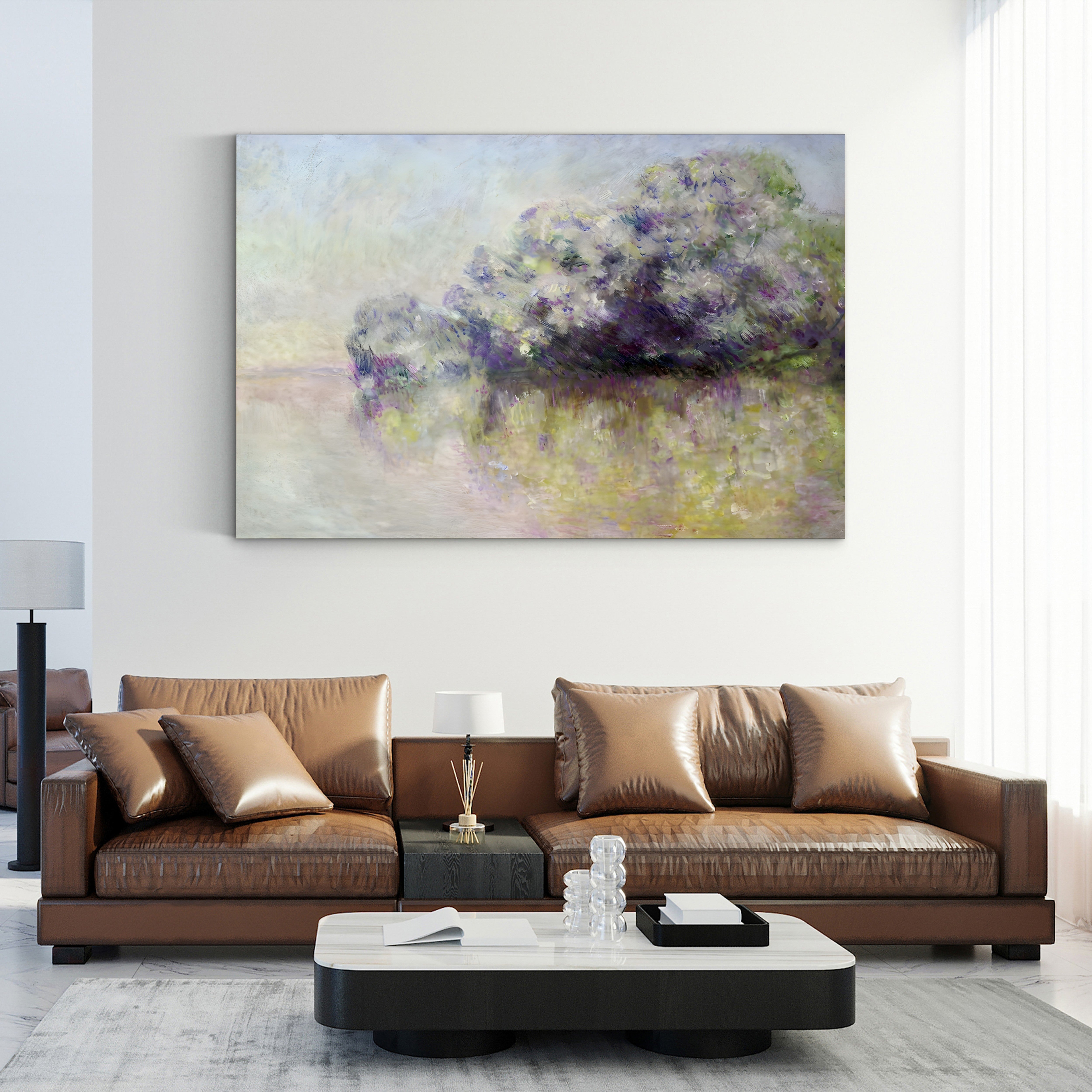 Île aux Orties near Vernon – Claude Monet Wall Art | Impressionist River Landscape Canvas Print
