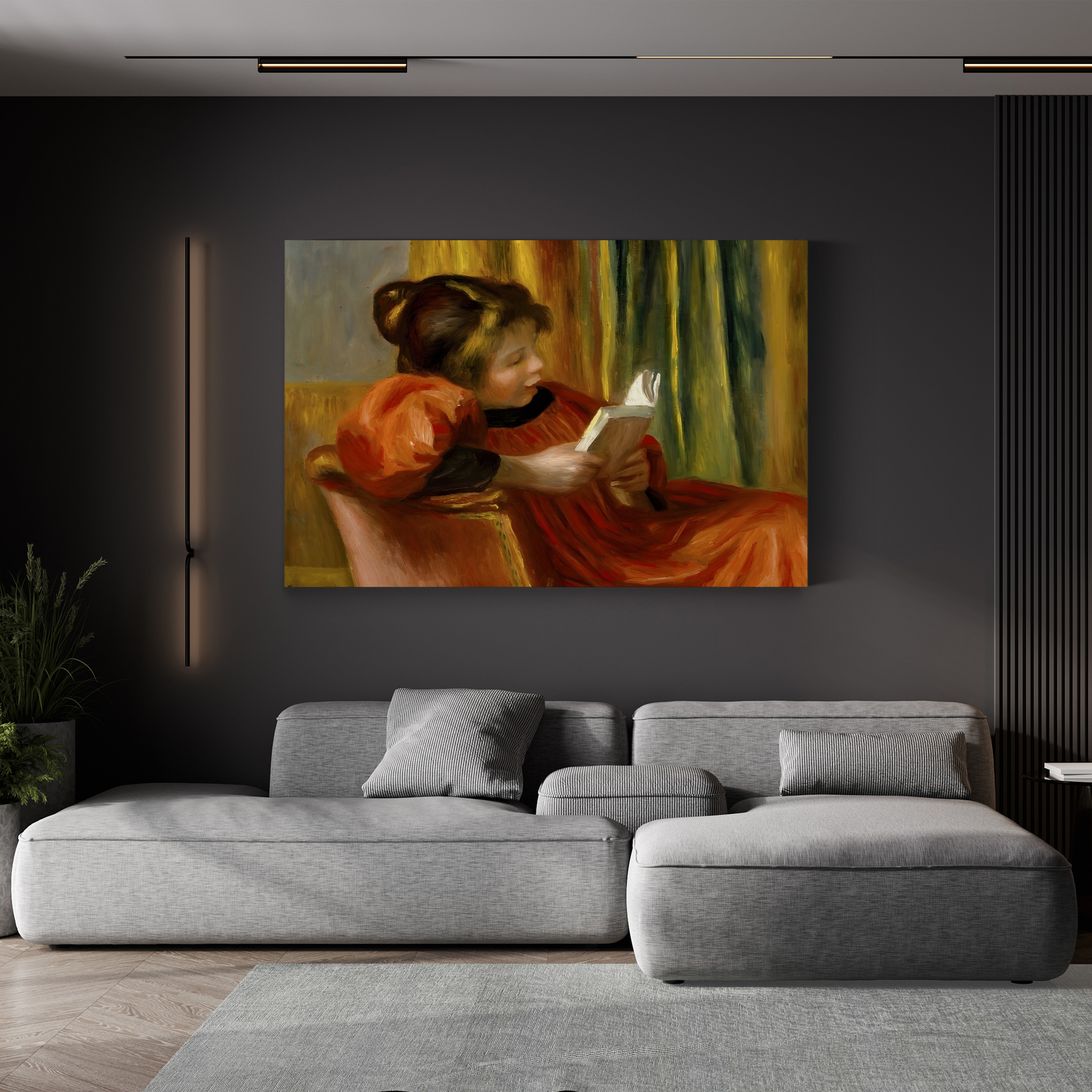 Girl Reading, 1890 – Pierre-Auguste Renoir Wall Art | Impressionist Figure Canvas Print