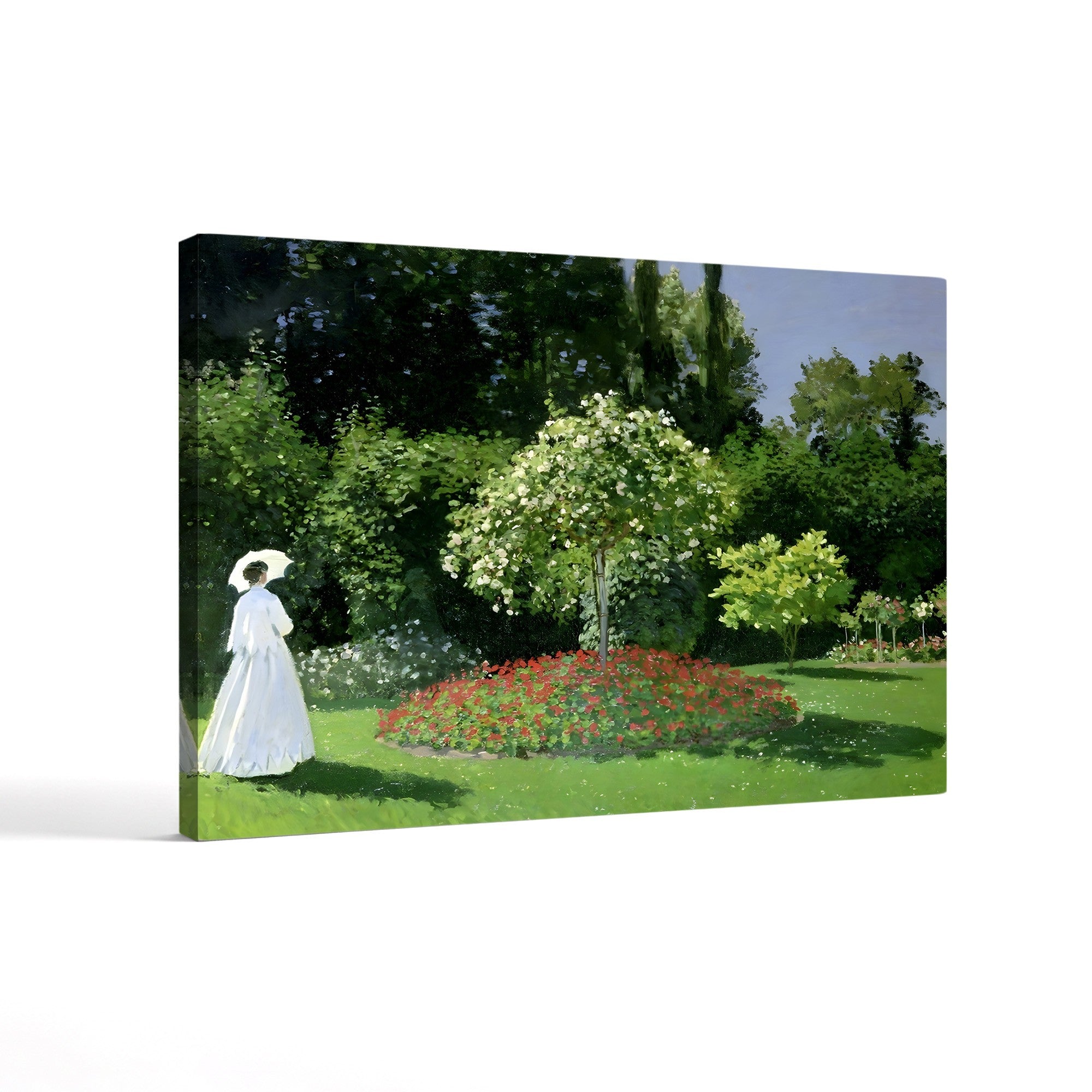 Jeanne-Marie Lecadre in the Garden, 1866 – Claude Monet Wall Art | Impressionist Garden Figure Canvas Print
