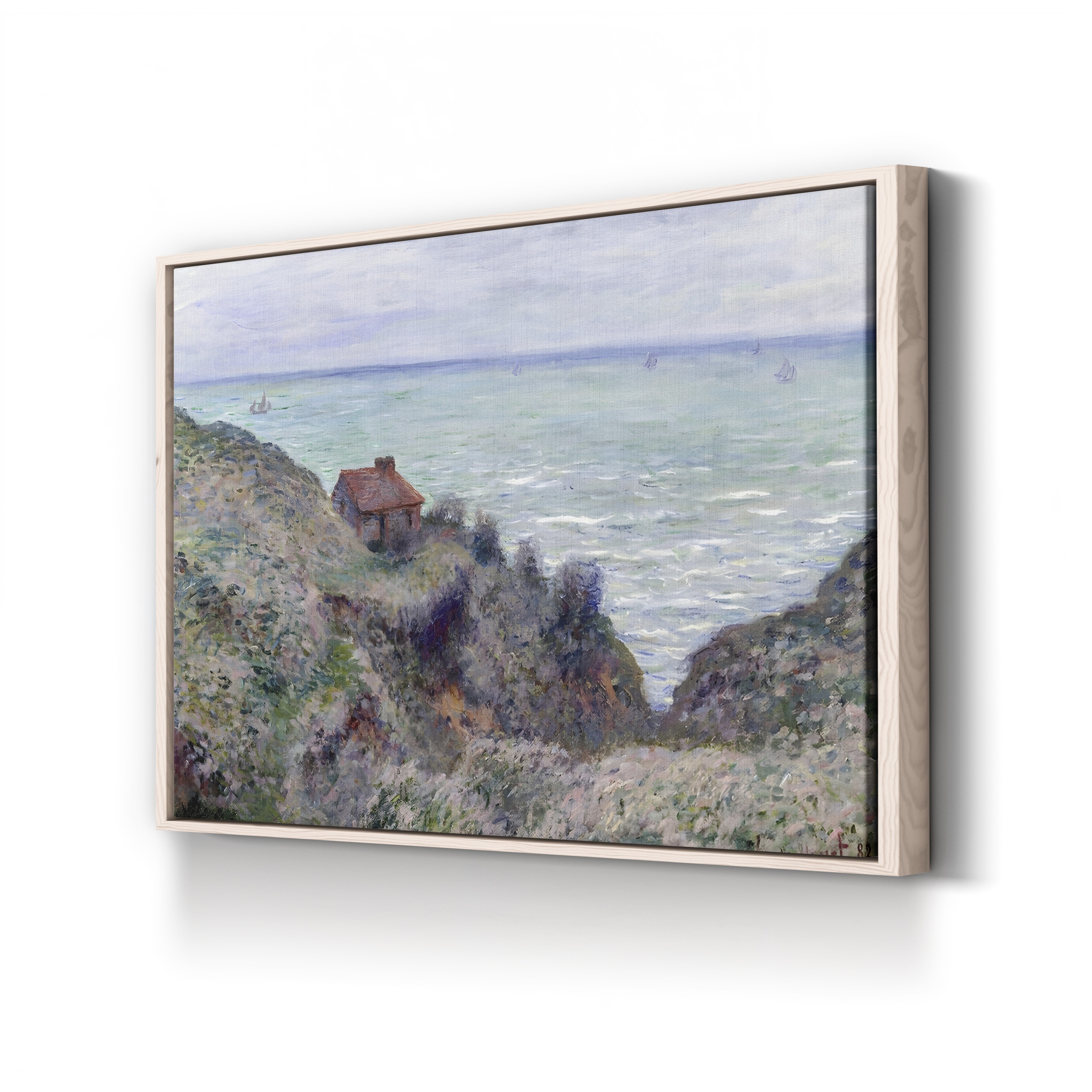 Cabin of the Customs Watch – Claude Monet Wall Art | Impressionist Norman Clifftop Canvas Print