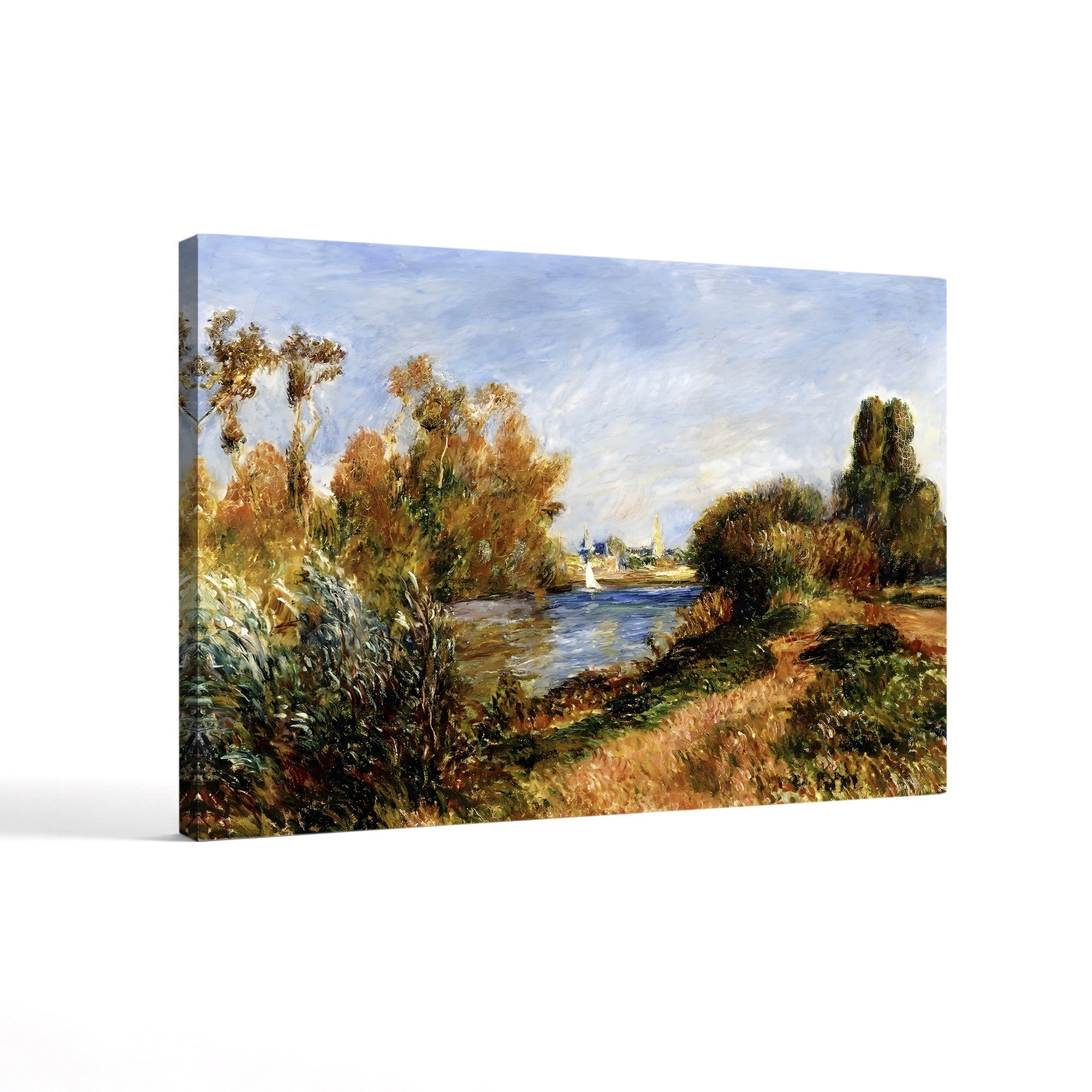 The Seine at Argenteuil, 1888 – Pierre-Auguste Renoir Wall Art | Impressionist River Canvas Print