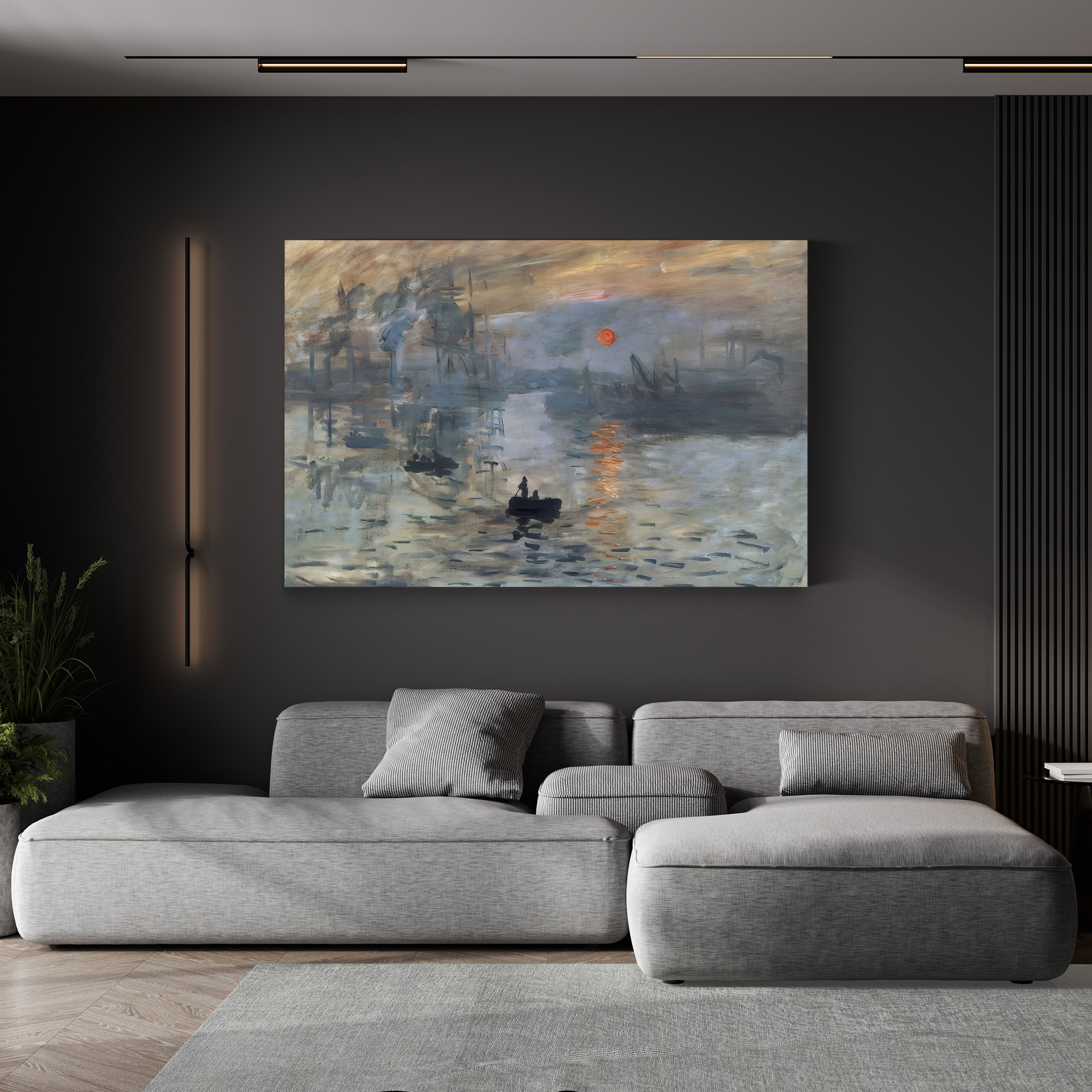 Impression, Sunrise, 1872 – Claude Monet Wall Art | Iconic Impressionist Harbour Canvas Print
