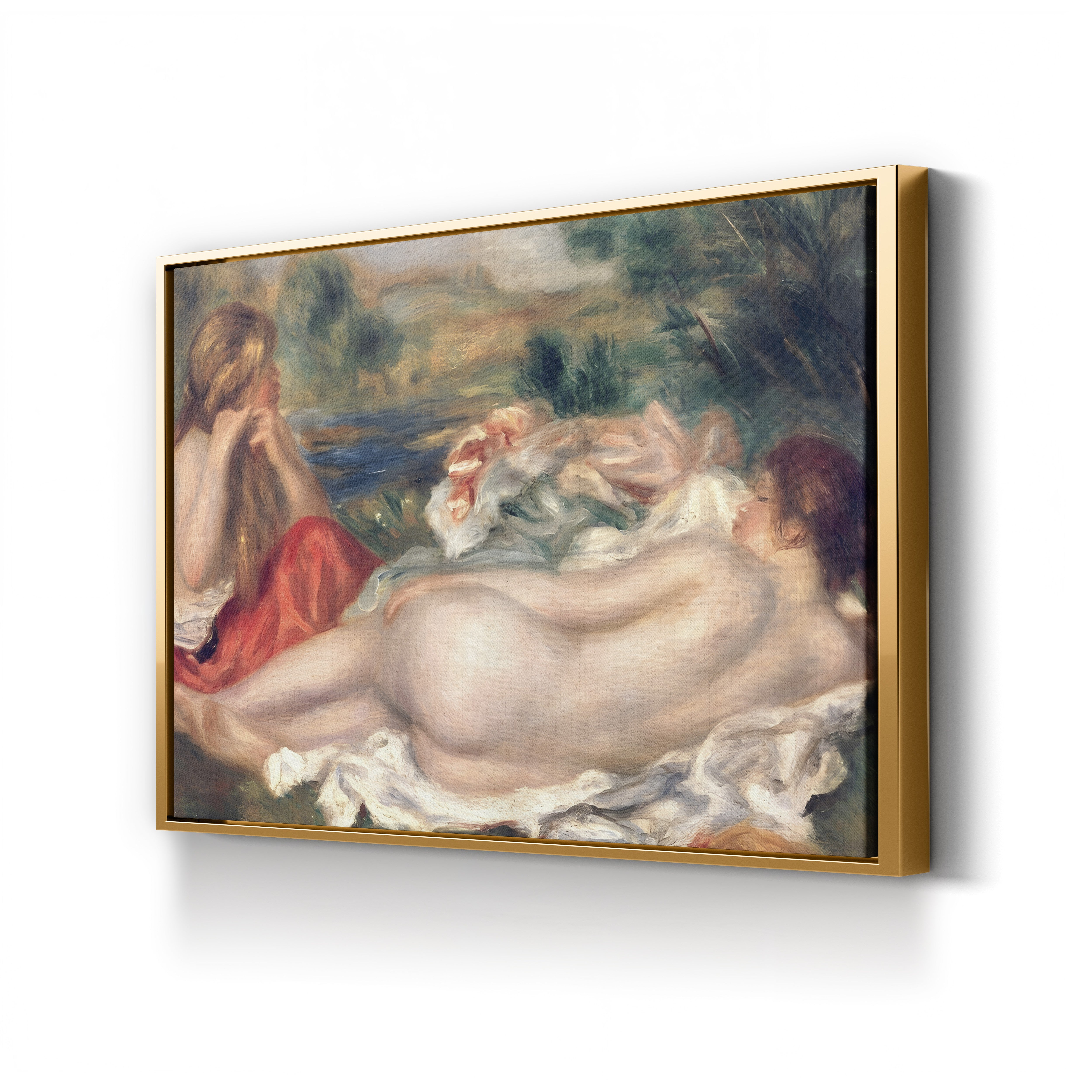 Two Bathers, 1896 – Pierre-Auguste Renoir Wall Art | Impressionist Bather Canvas Print