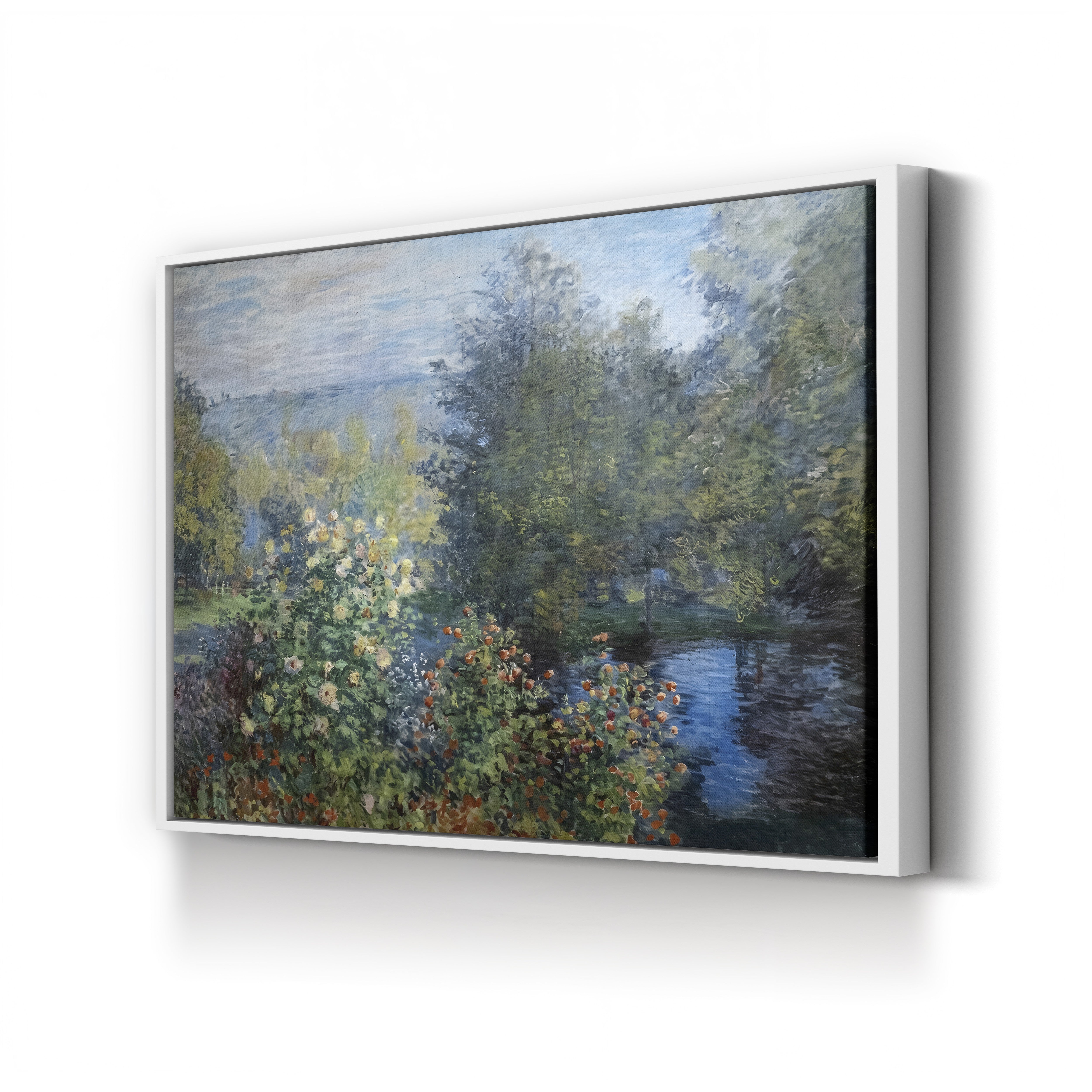 Corner of the Garden at Montgeron, 1876 – Claude Monet Wall Art | Impressionist Garden Canvas Print