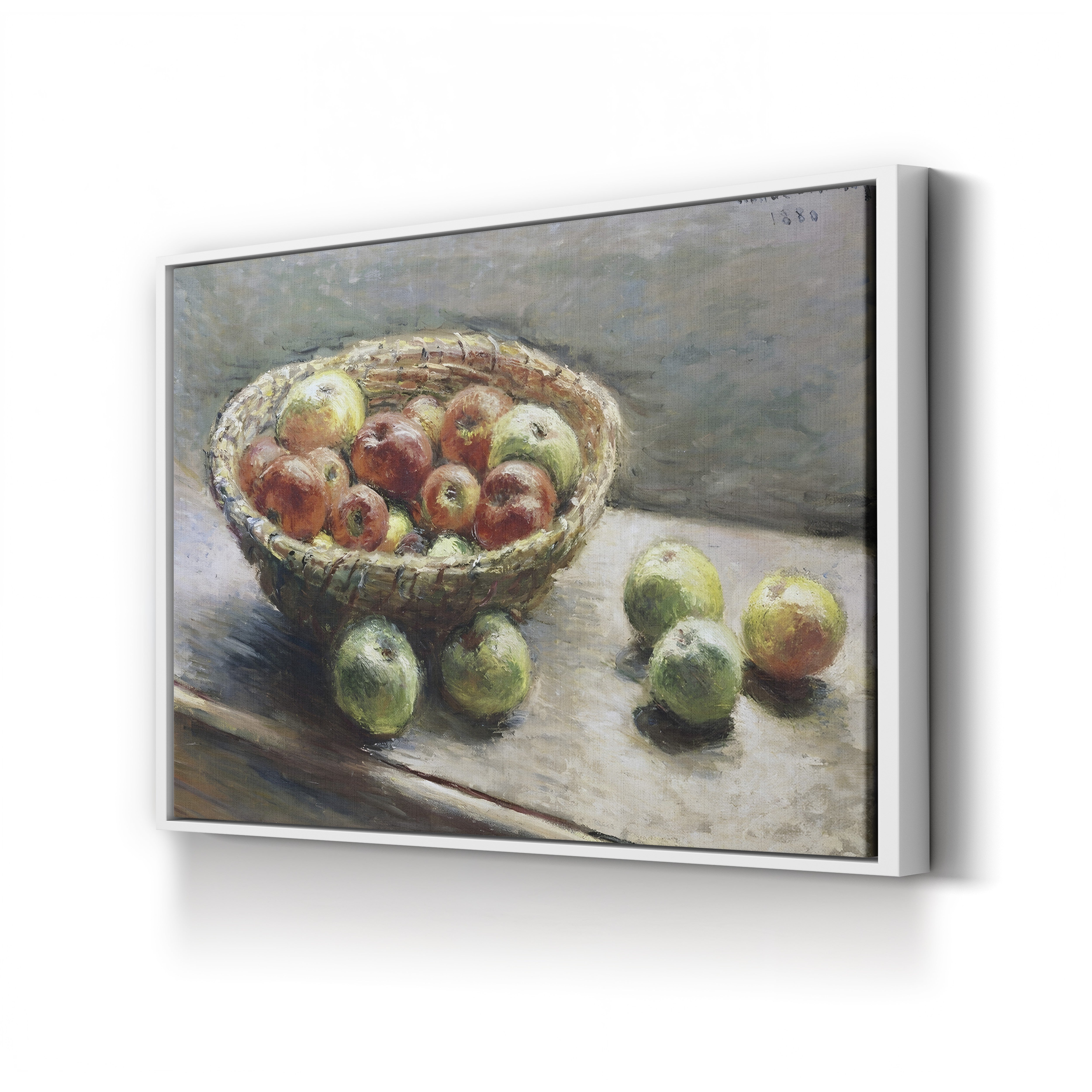 A Bowl of Apples (Le Panier de Pommes), 1880 – Claude Monet Wall Art | Impressionist Still Life Canvas Print