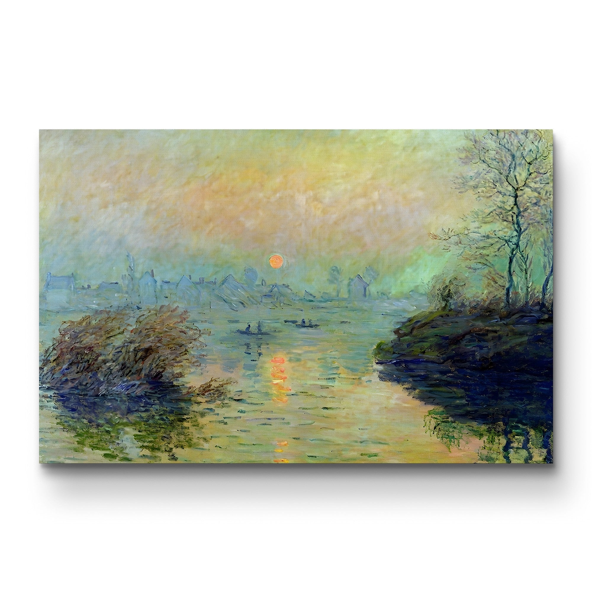 Sun Setting over the Seine at Lavacourt, Winter Effect (Soleil couchant sur la Seine à Lavacourt, effet d'hiver), 1880 by Claude Monet