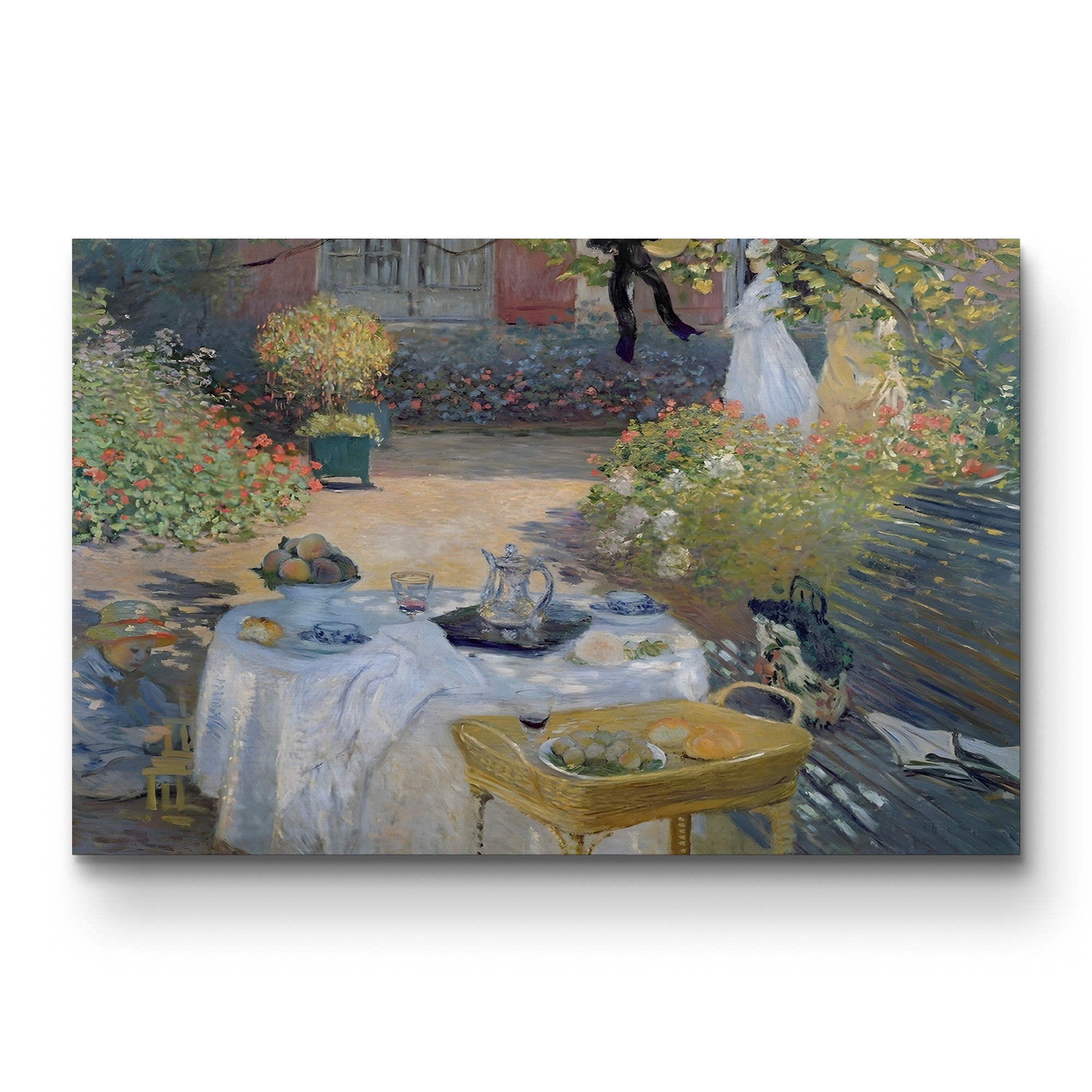 The Luncheon: Monet’s Garden at Argenteuil (Le Déjeuner, panneau décoratif), 1873 by Claude Monet