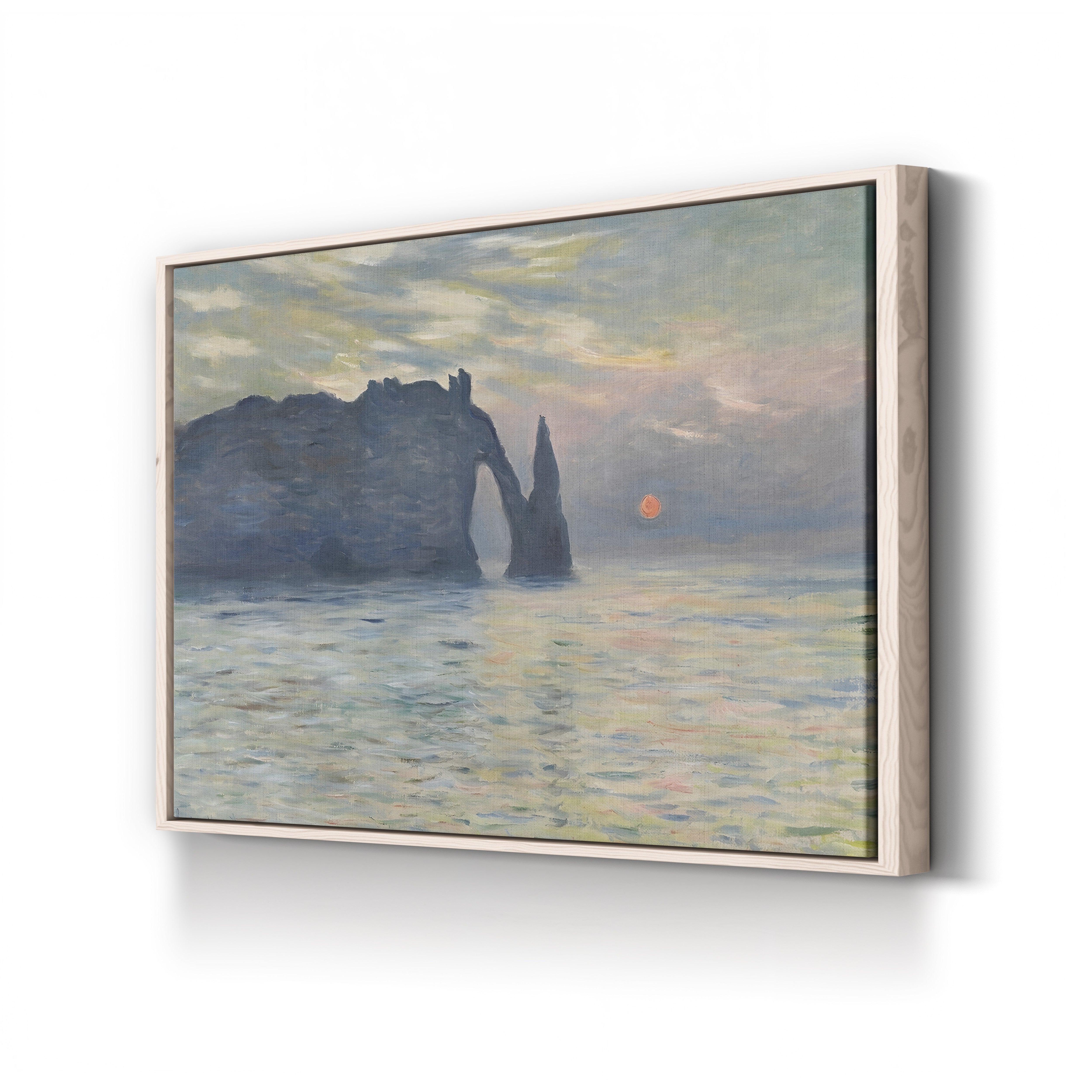 The Cliff, Étretat, Sunset (Étretat, soleil couchant), 1882-1883 by Claude Monet