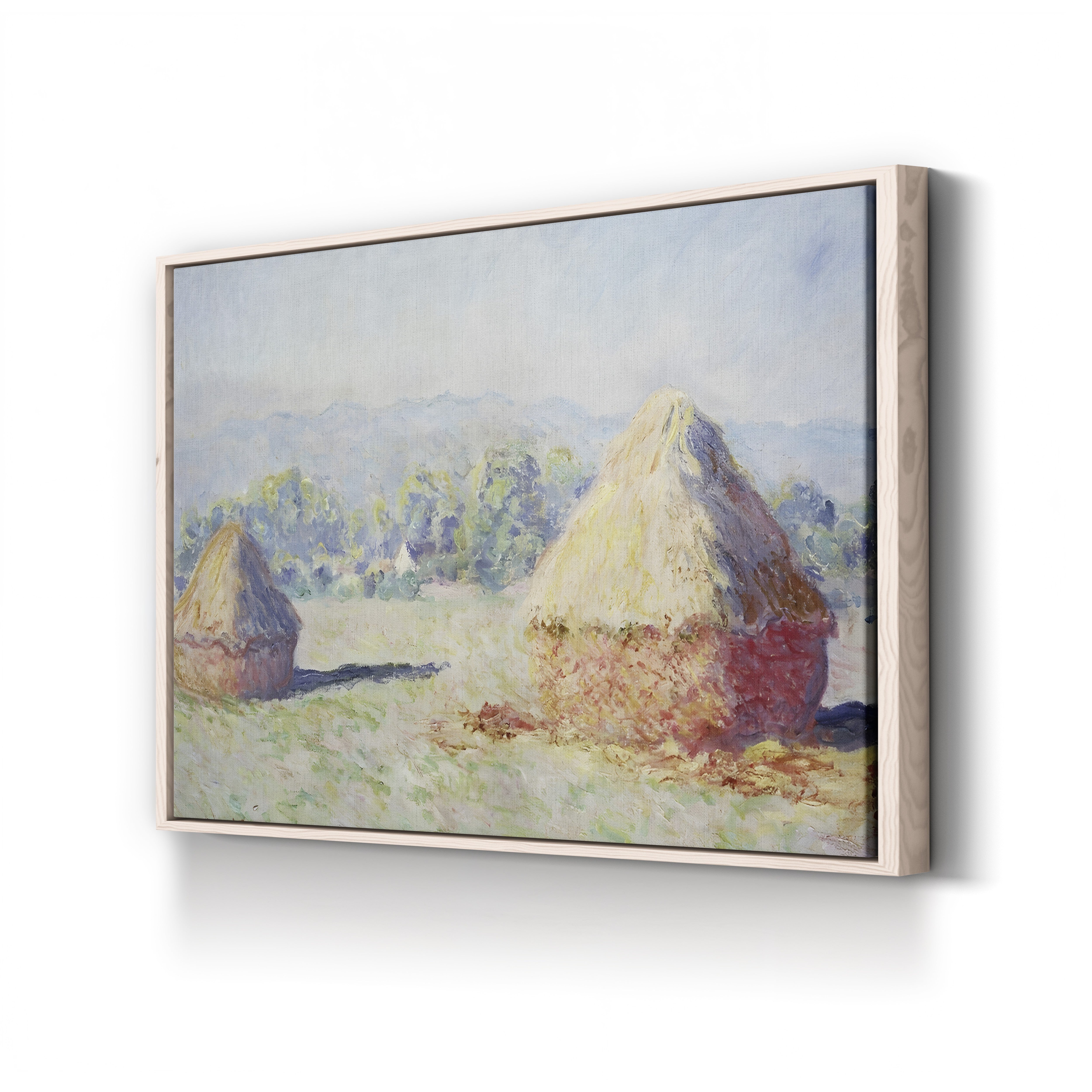 Haystacks in the Sun, Morning Effect, 1891 – Claude Monet Wall Art | Impressionist Series Canvas Print