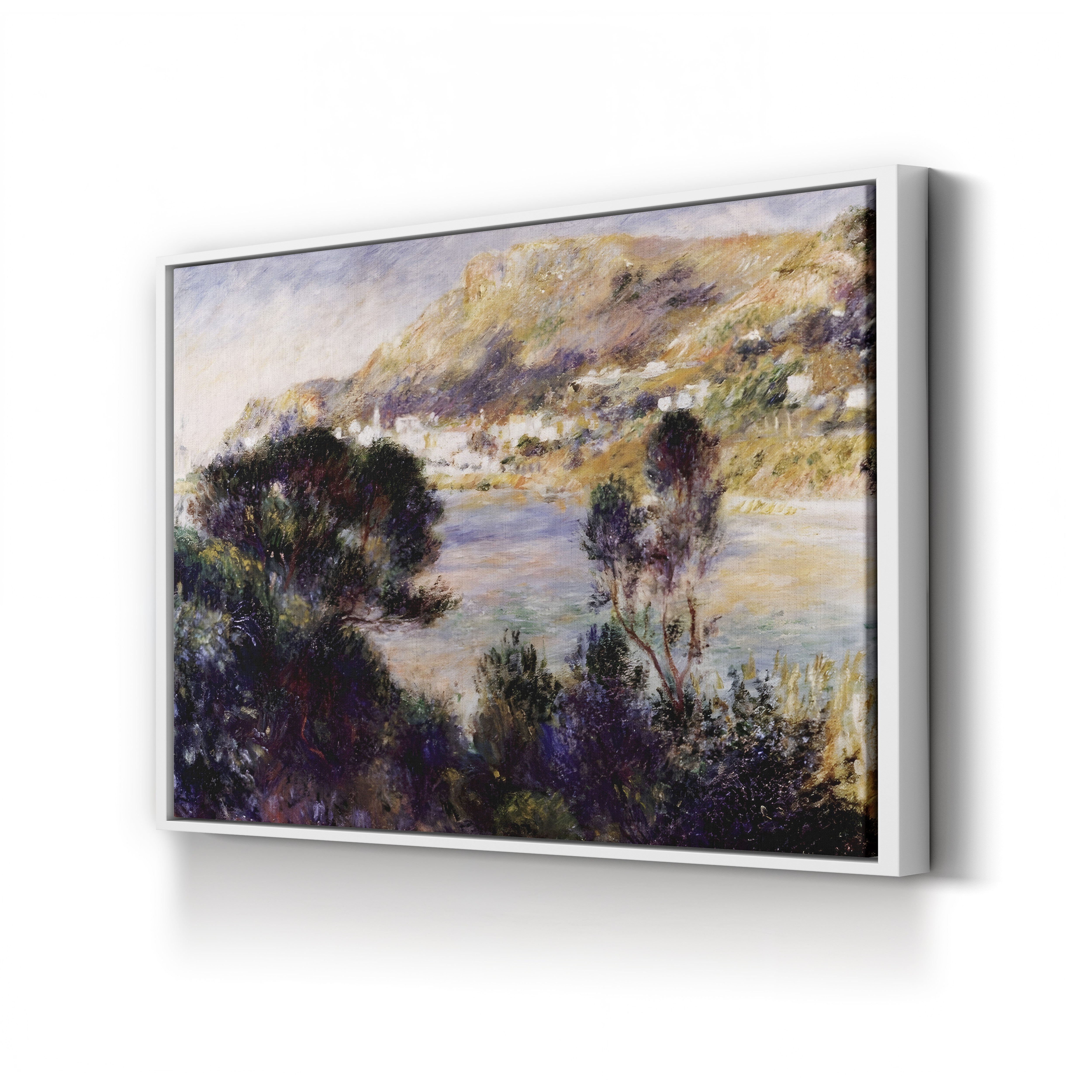 View from Cap Martin of Monte Carlo – Pierre-Auguste Renoir Wall Art | Impressionist Riviera Canvas Print