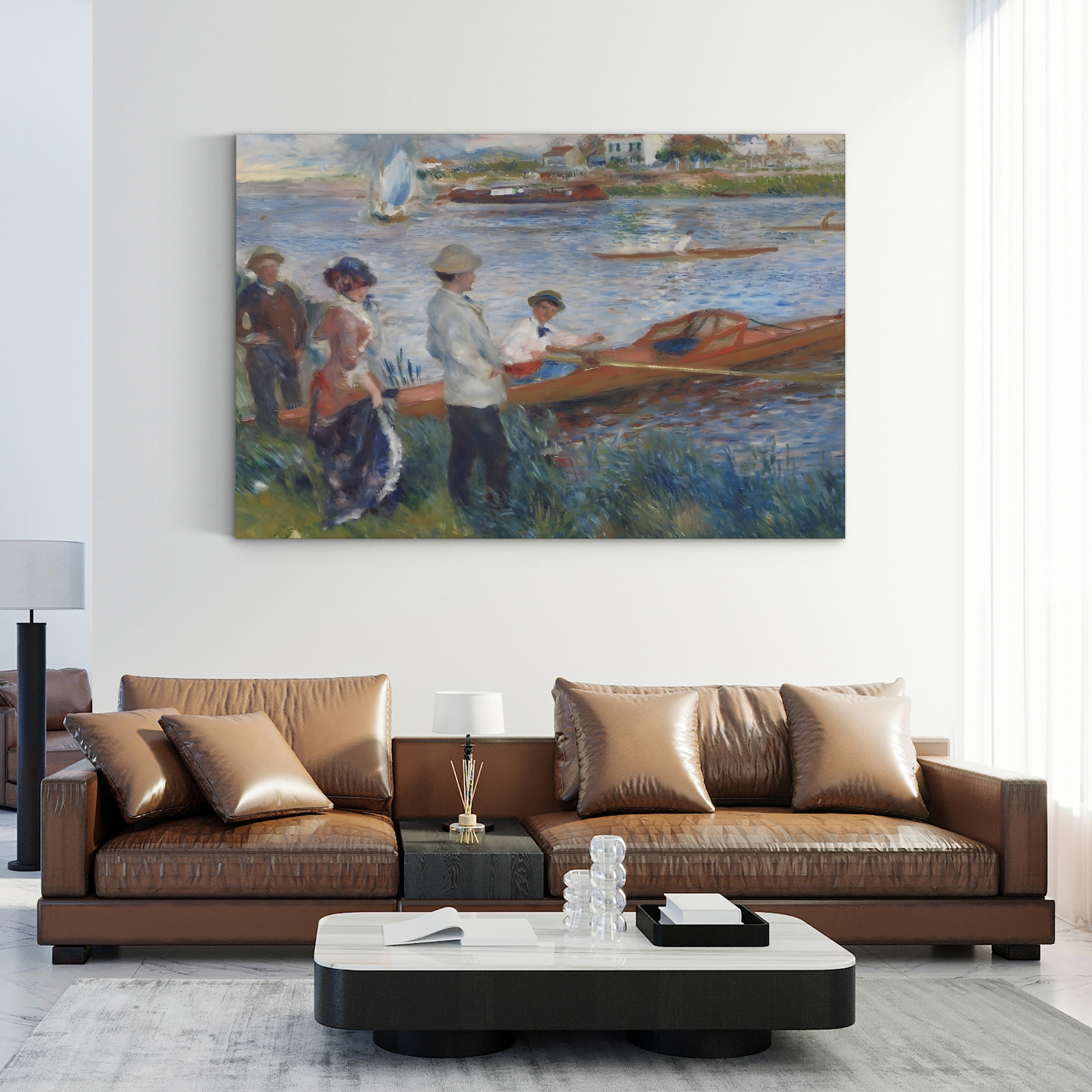 Oarsmen at Chatou, 1879 – Renoir Wall Art | Impressionist Boating Canvas