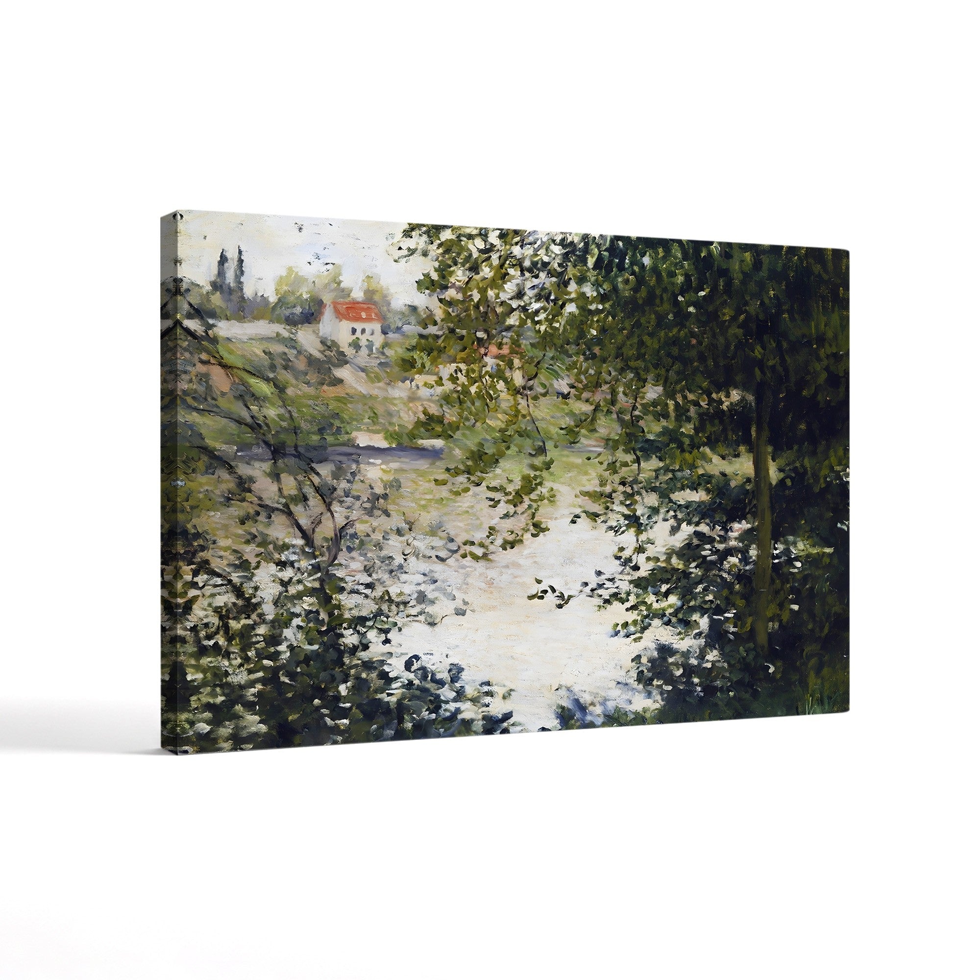 A View Through the Trees of La Grande Jatte Island, 1878 – Claude Monet Wall Art | Impressionist Landscape Canvas Print