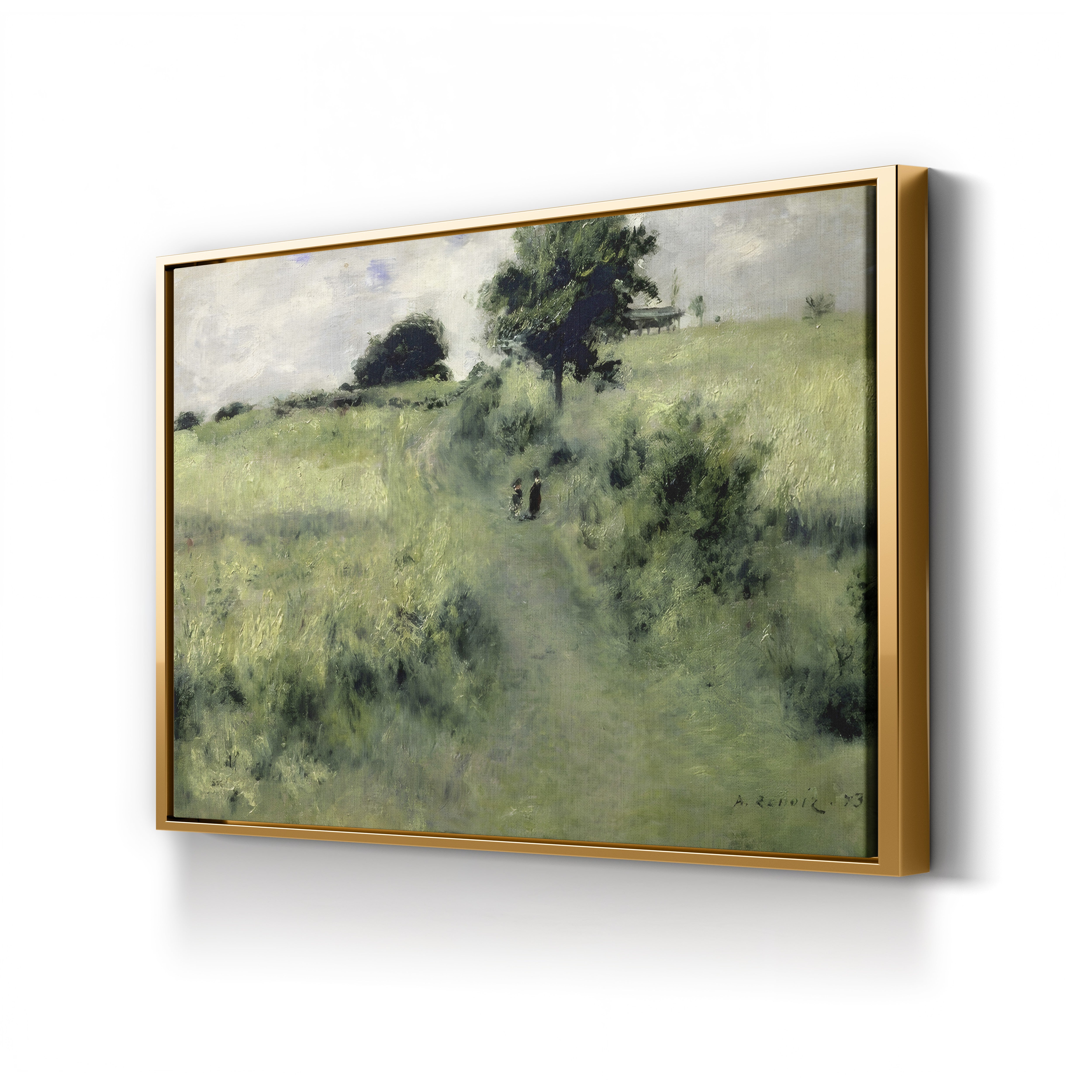 The Watering Place, 1873 – Pierre-Auguste Renoir Wall Art | Impressionist Landscape Canvas Print