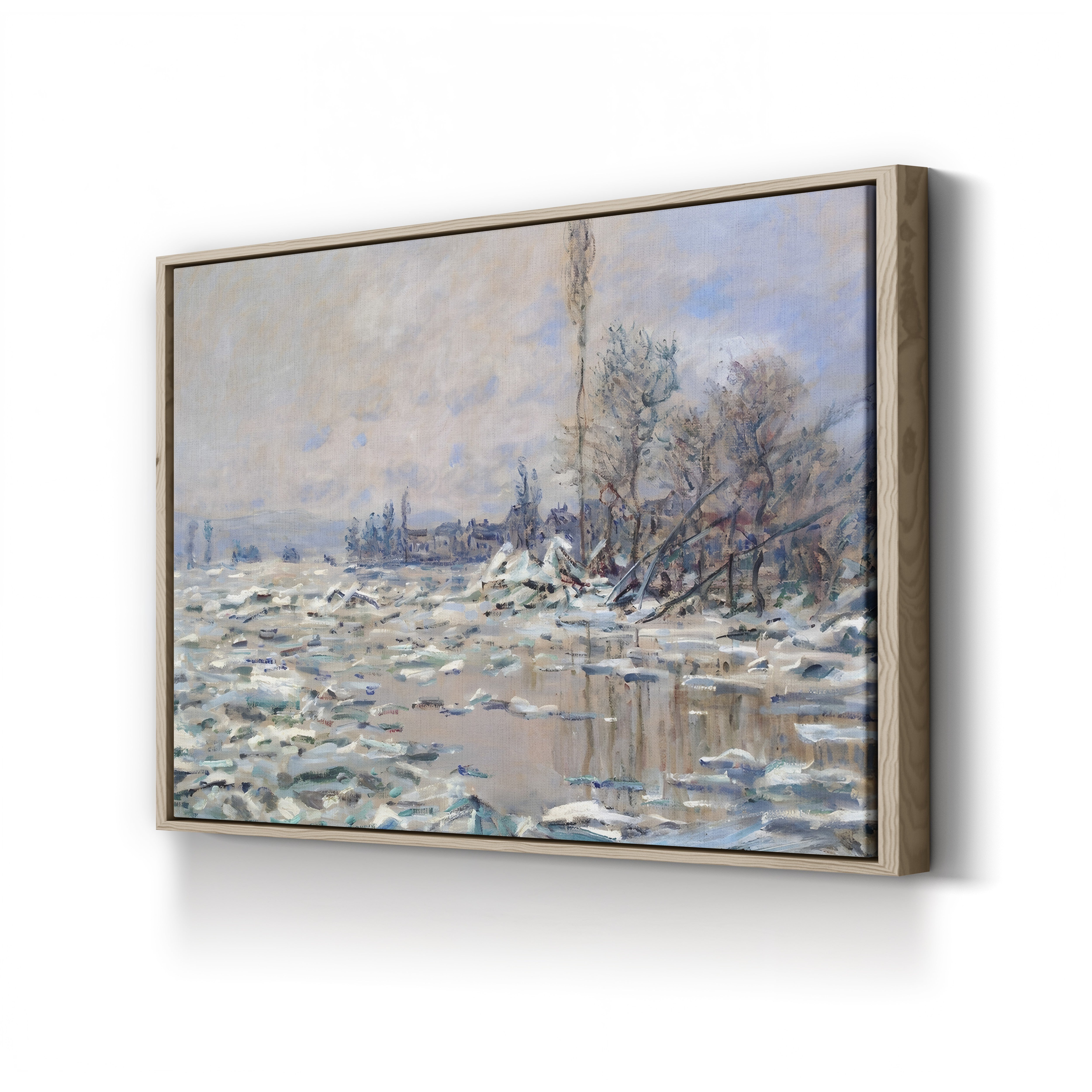 La Débâcle – Claude Monet Wall Art | Impressionist Ice Break River Canvas Print