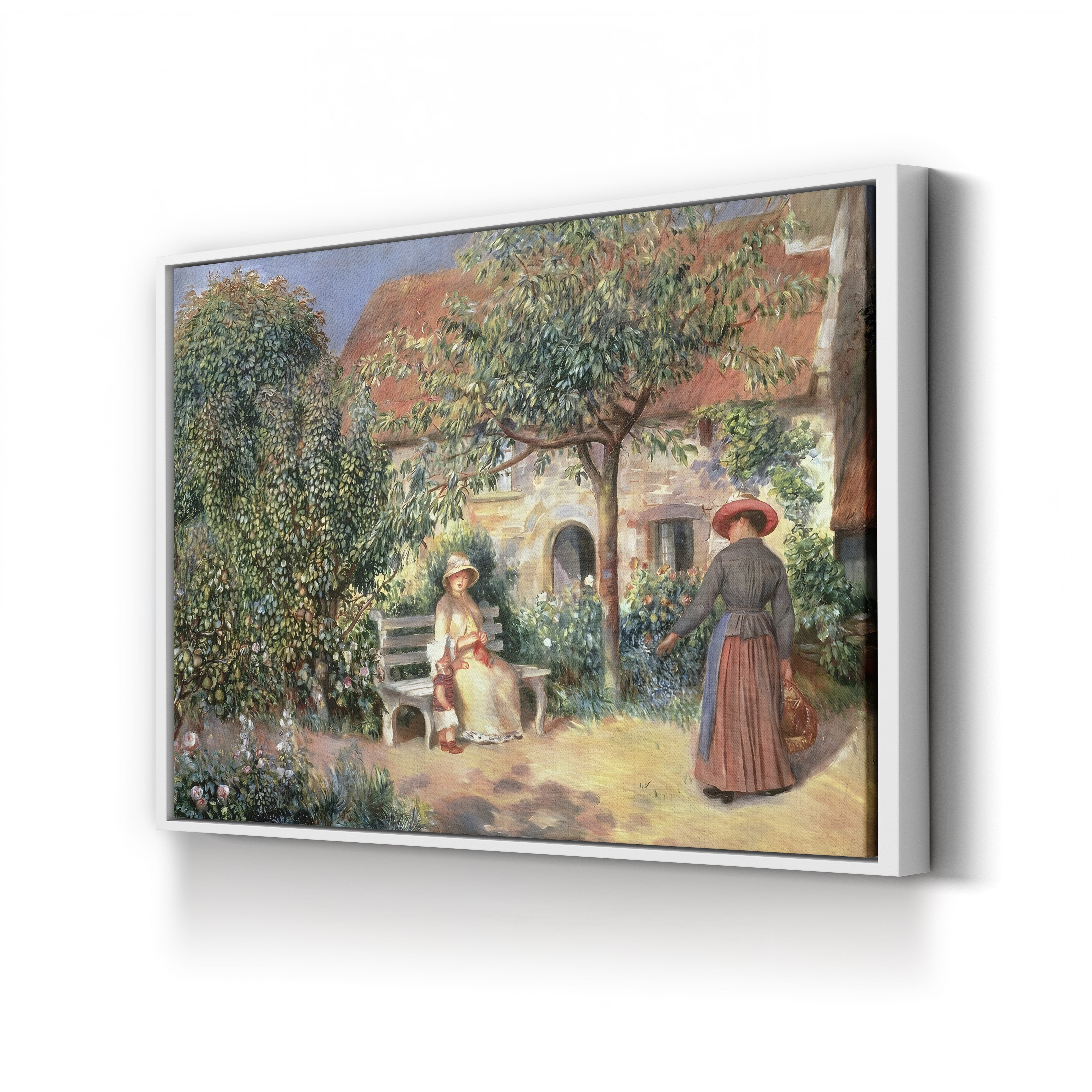 Garden Scene in Brittany, 1886 – Pierre-Auguste Renoir Wall Art | Impressionist Garden Canvas Print