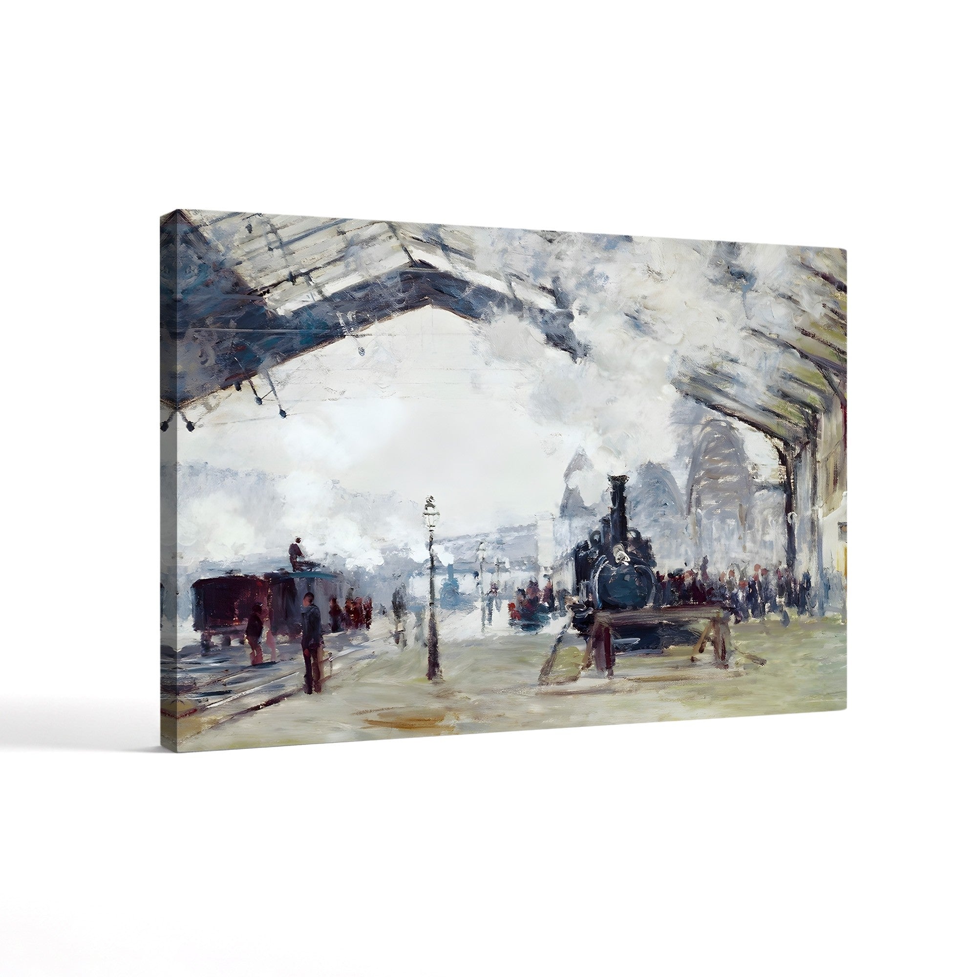 Gare de Saint-Lazare, The Train from Normandy – Claude Monet Wall Art | Impressionist Railway Canvas Print