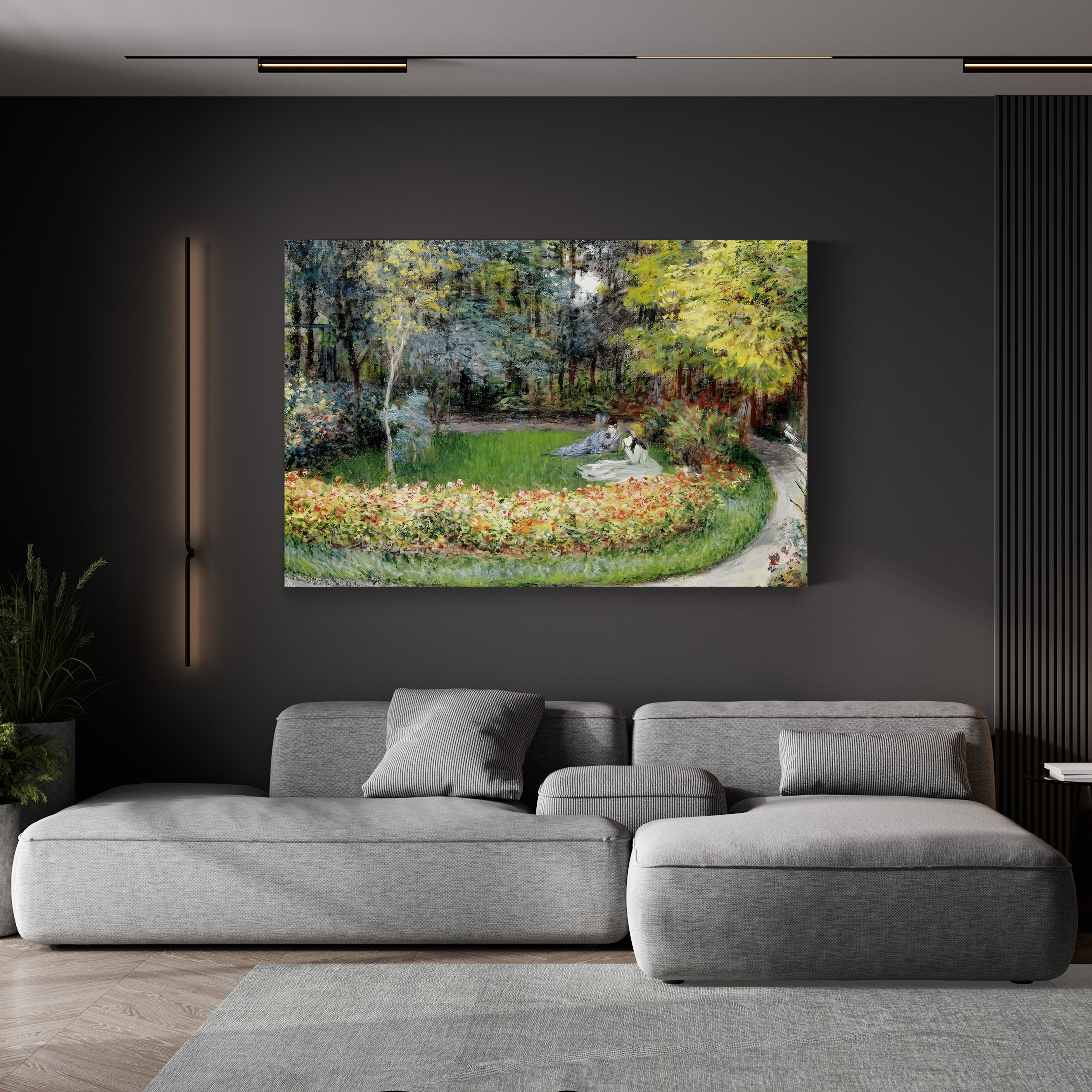 In the Garden, 1875 – Claude Monet Wall Art | Impressionist Garden Canvas Print