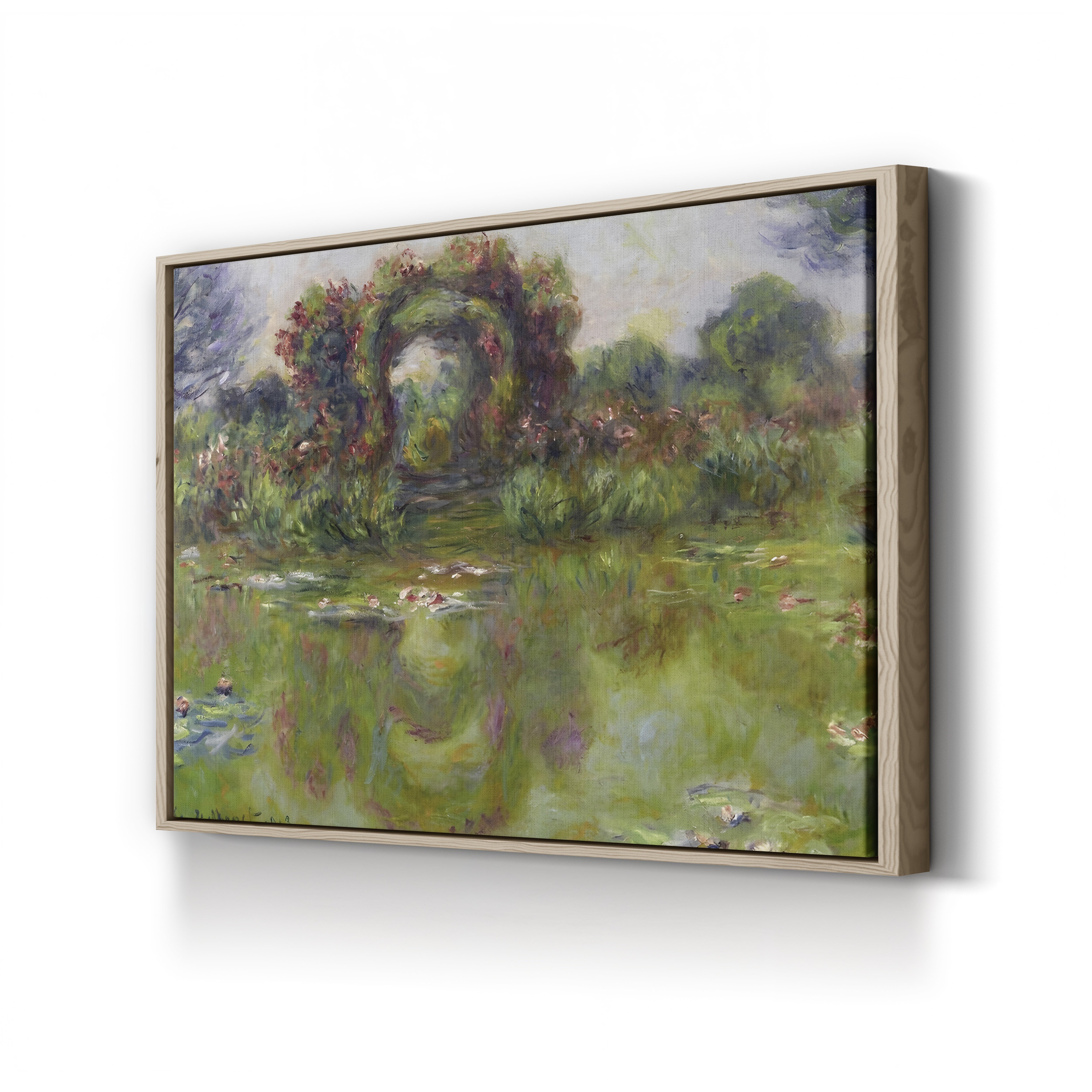Bassin aux Nymphéas, Les Rosiers, 1913 – Claude Monet Wall Art | Late Impressionist Water Lilies Canvas Print