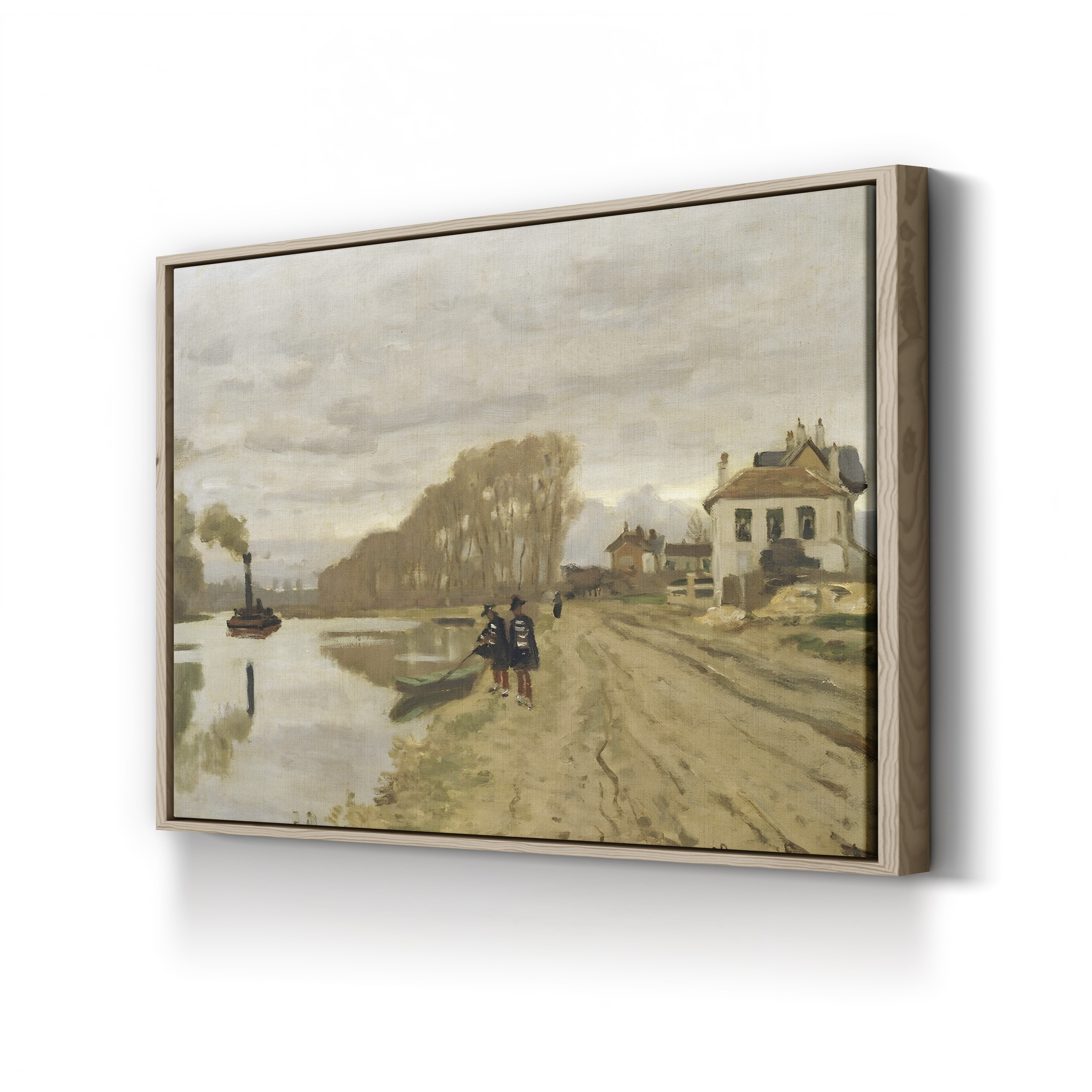 Infantrymen of the Flanant Guard on the Water – Claude Monet Wall Art | Impressionist Figure Landscape Canvas Print