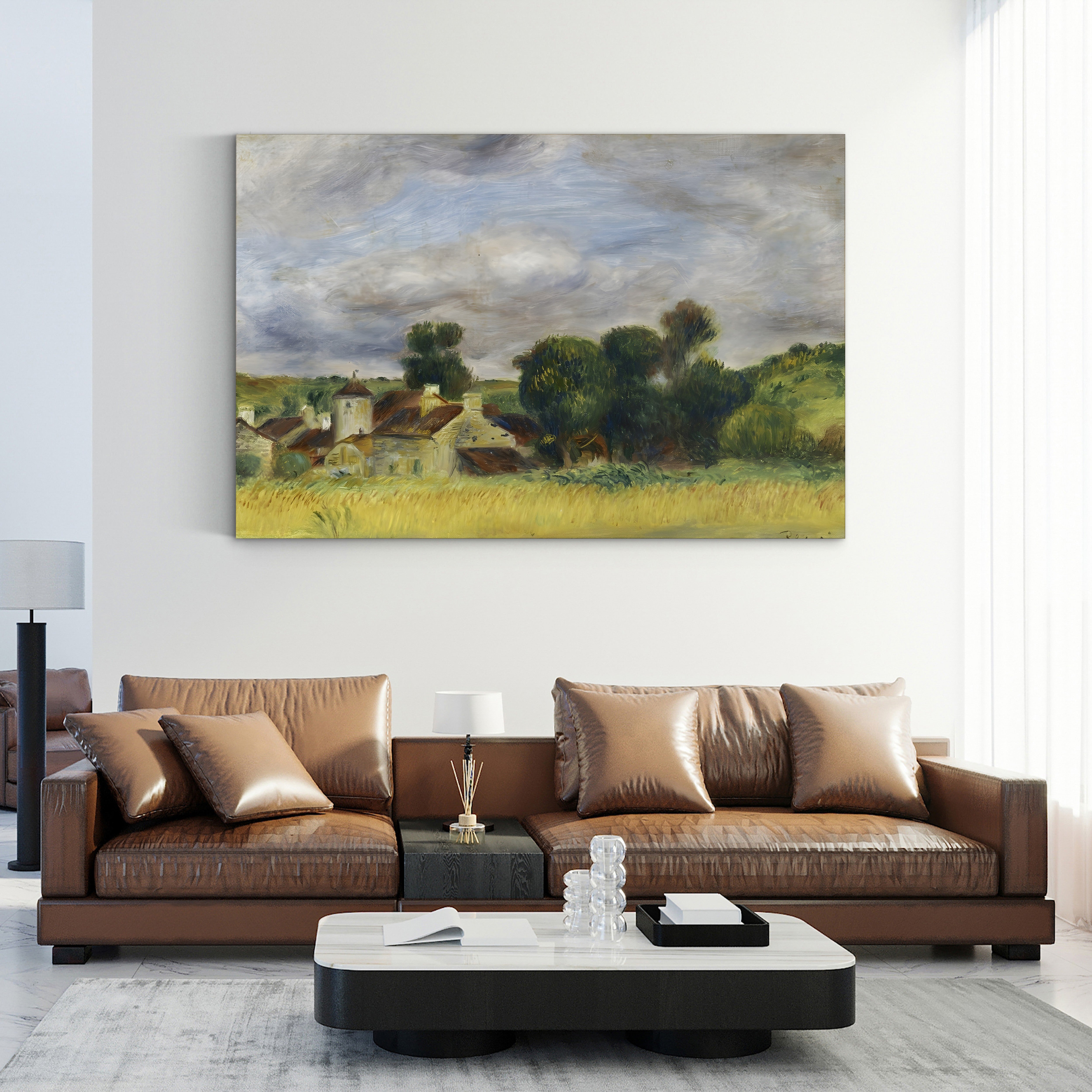 Brittany Countryside, 1892 – Pierre-Auguste Renoir Wall Art | Impressionist Landscape Canvas Print