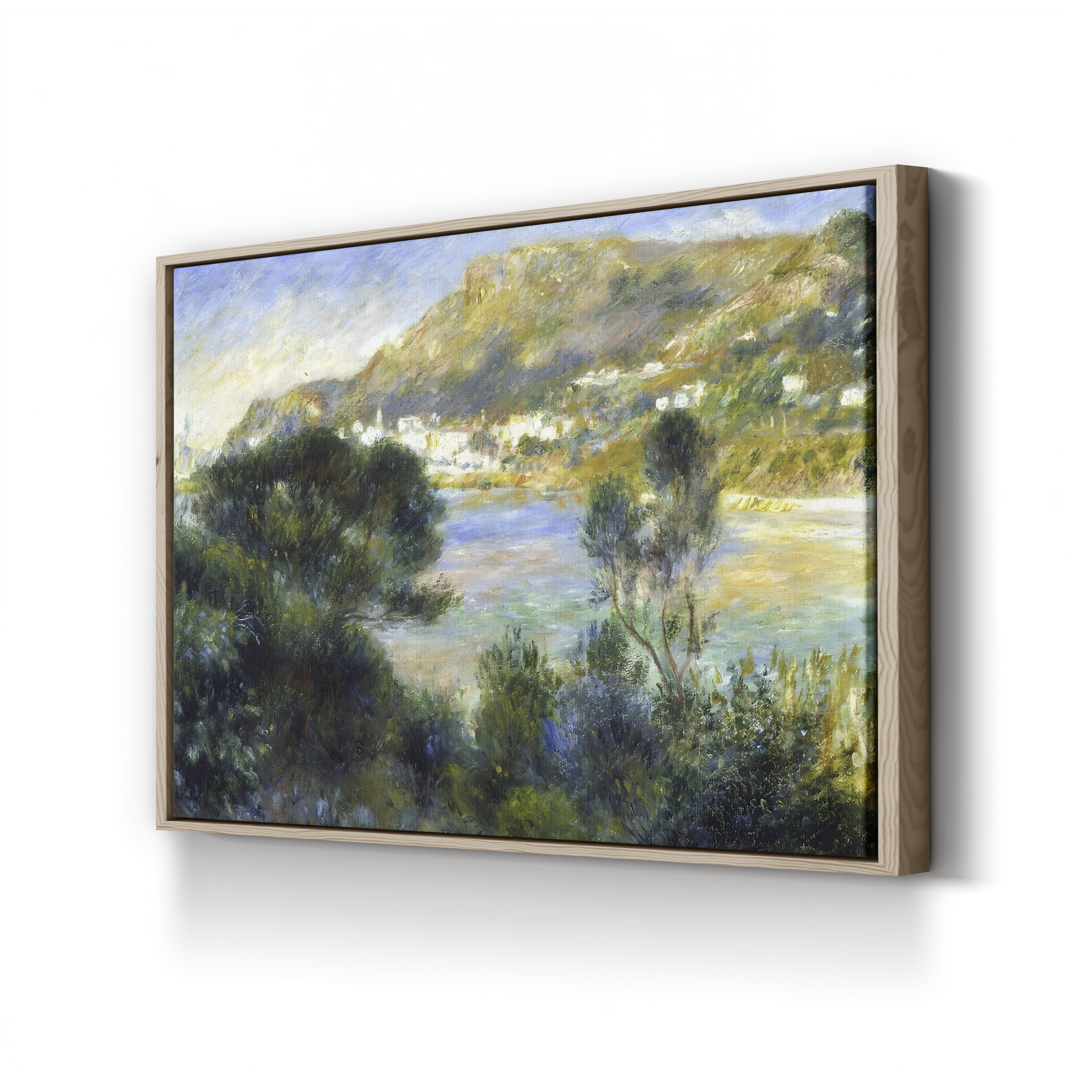 View from Cap Martin of Monte Carlo, 1884 – Pierre-Auguste Renoir Wall Art | Impressionist Riviera Canvas Print