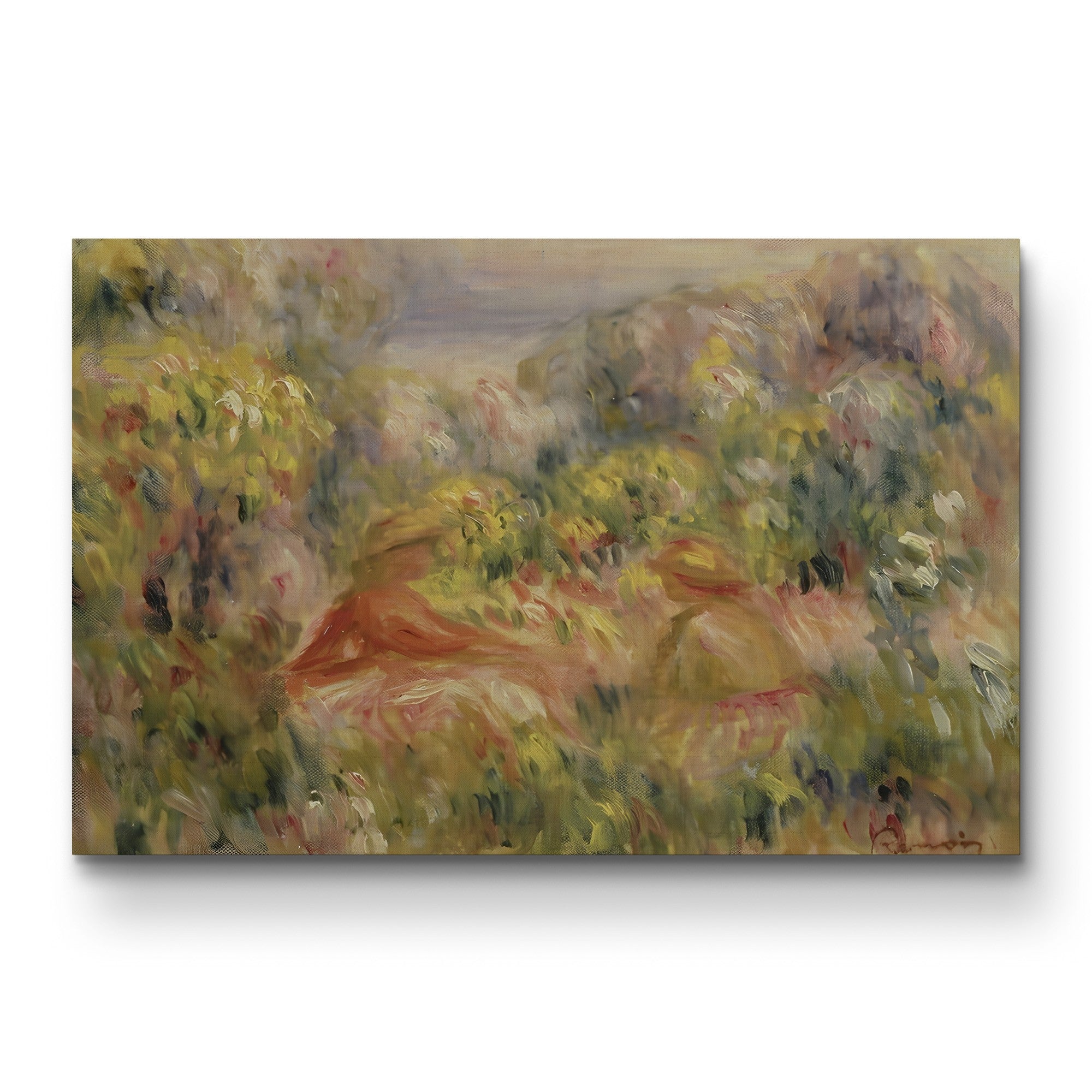 Two Figures in a Landscape, 1917–19 – Pierre-Auguste Renoir Wall Art | Impressionist Late Canvas Print