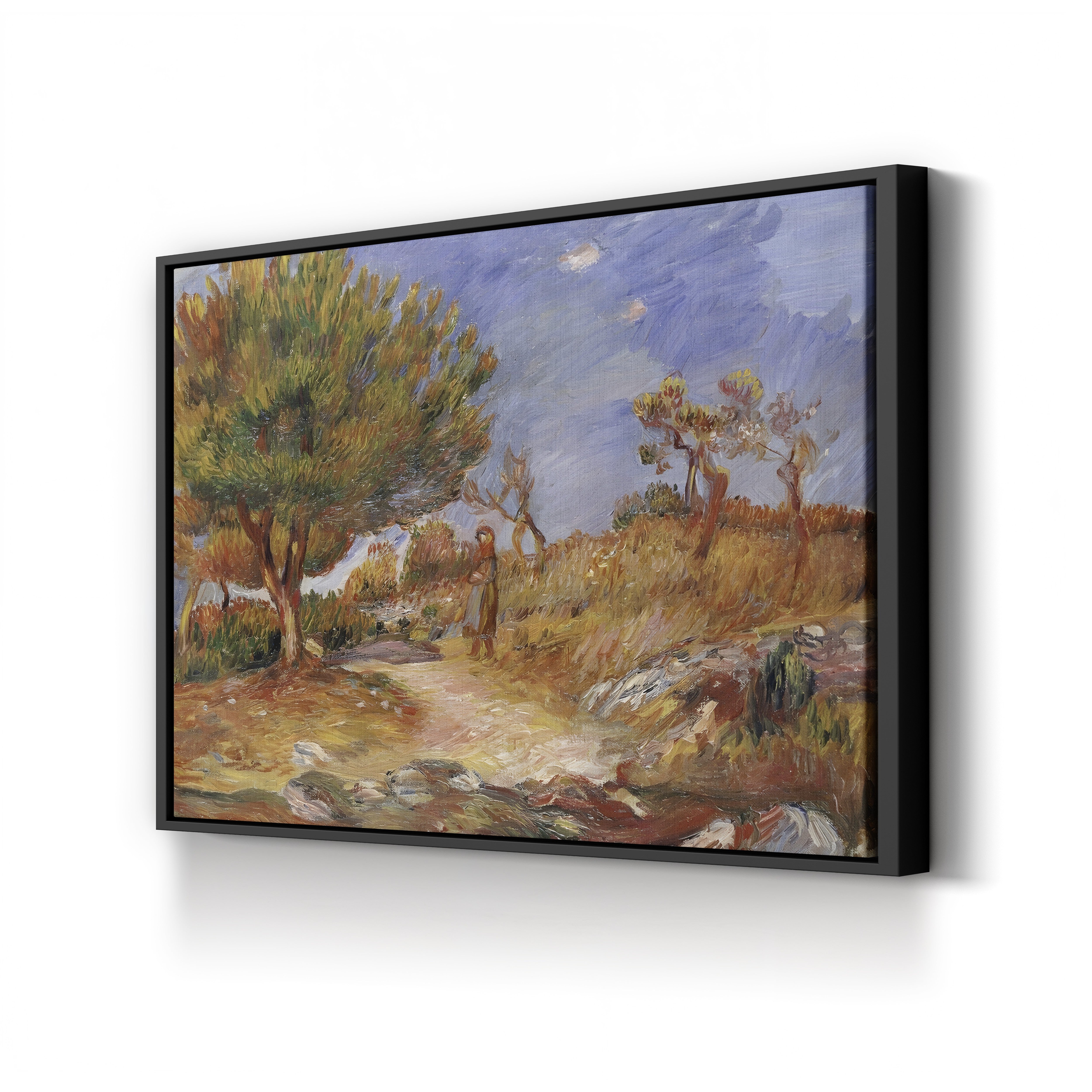 Girl on a Path (Jeune Fille sur le Sentier), 1882–83 – Pierre-Auguste Renoir Wall Art | Impressionist Figure Canvas Print