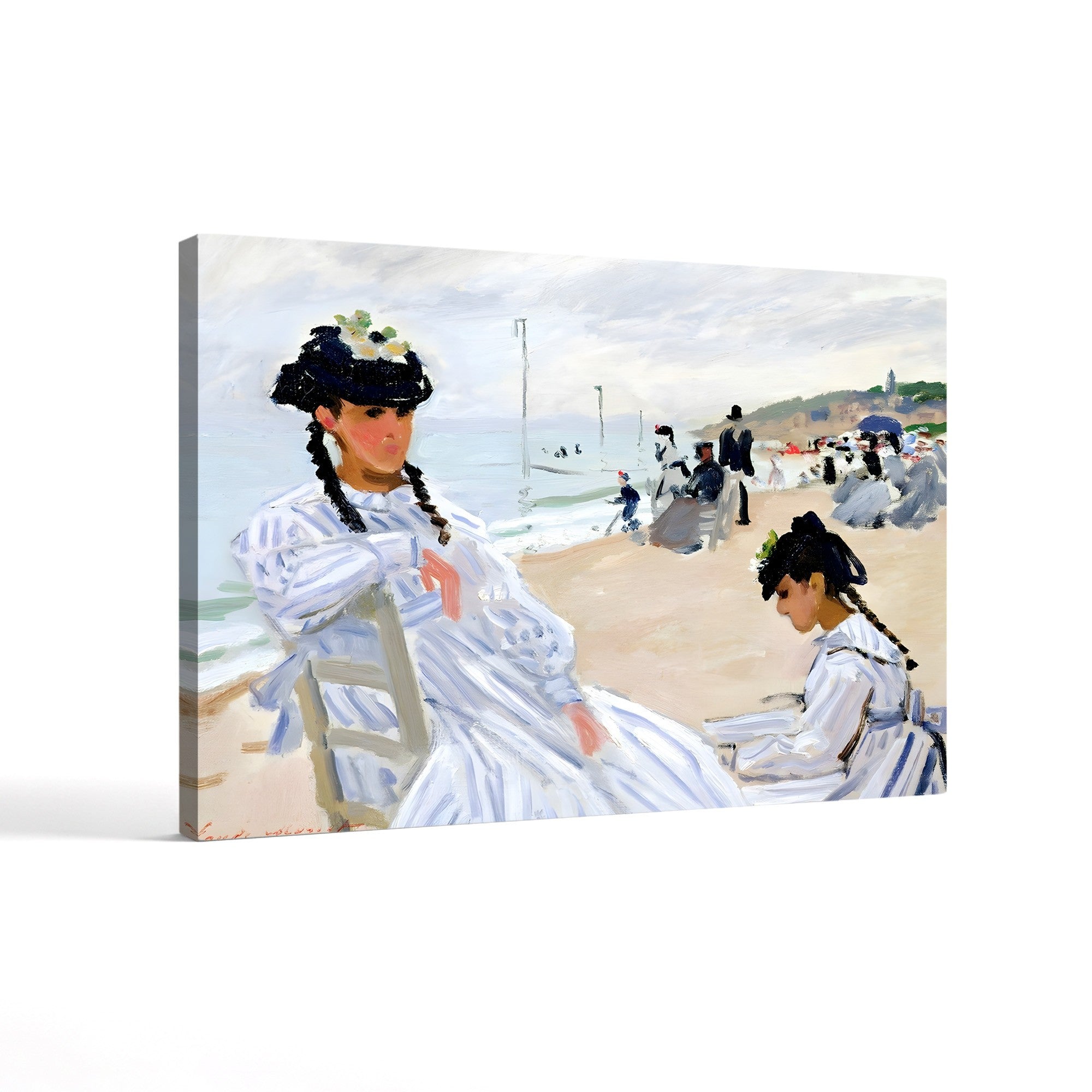 On the Beach at Trouville (Sur la plage à Trouville), 1870 by Claude Monet