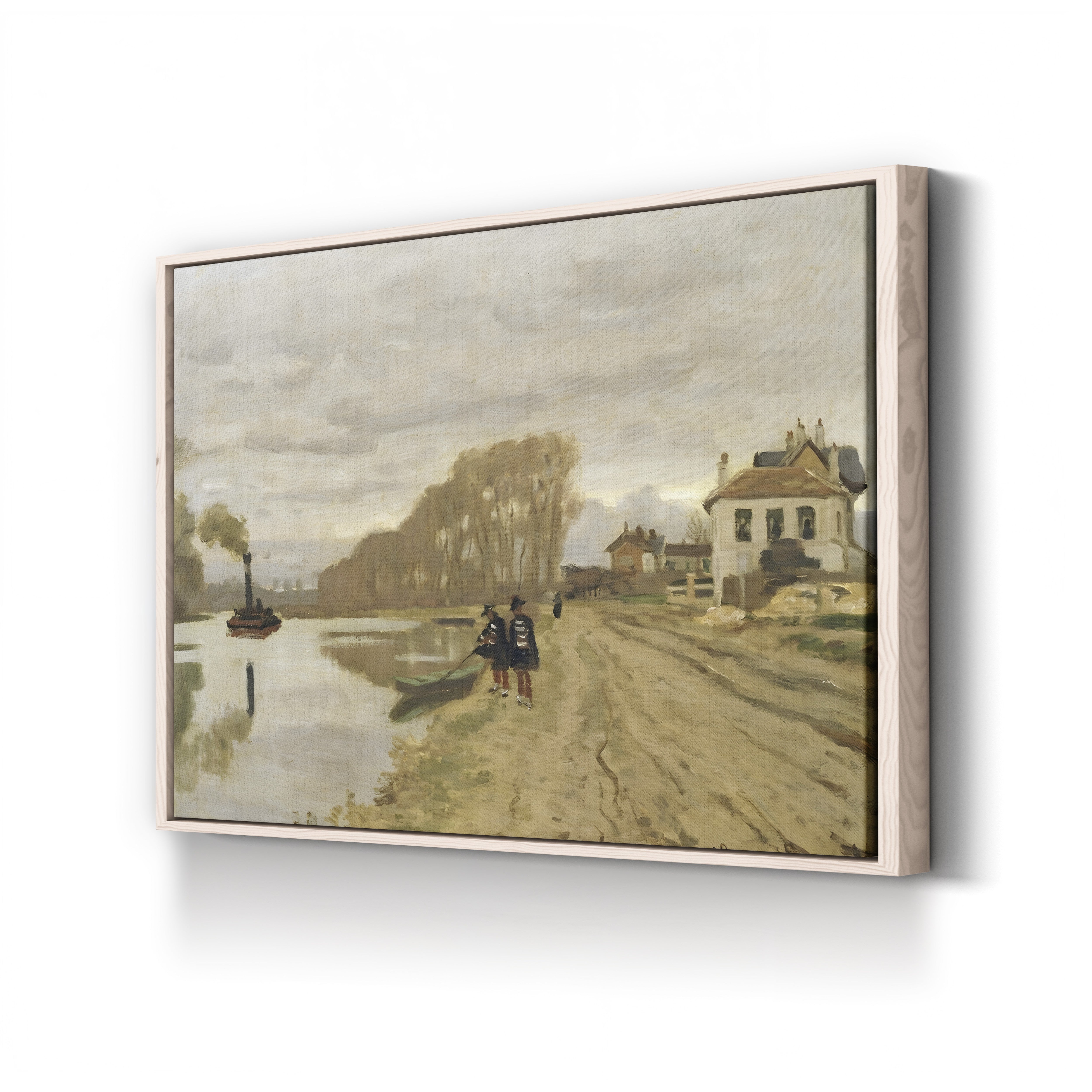 Infantrymen of the Flanant Guard on the Water – Claude Monet Wall Art | Impressionist Figure Landscape Canvas Print