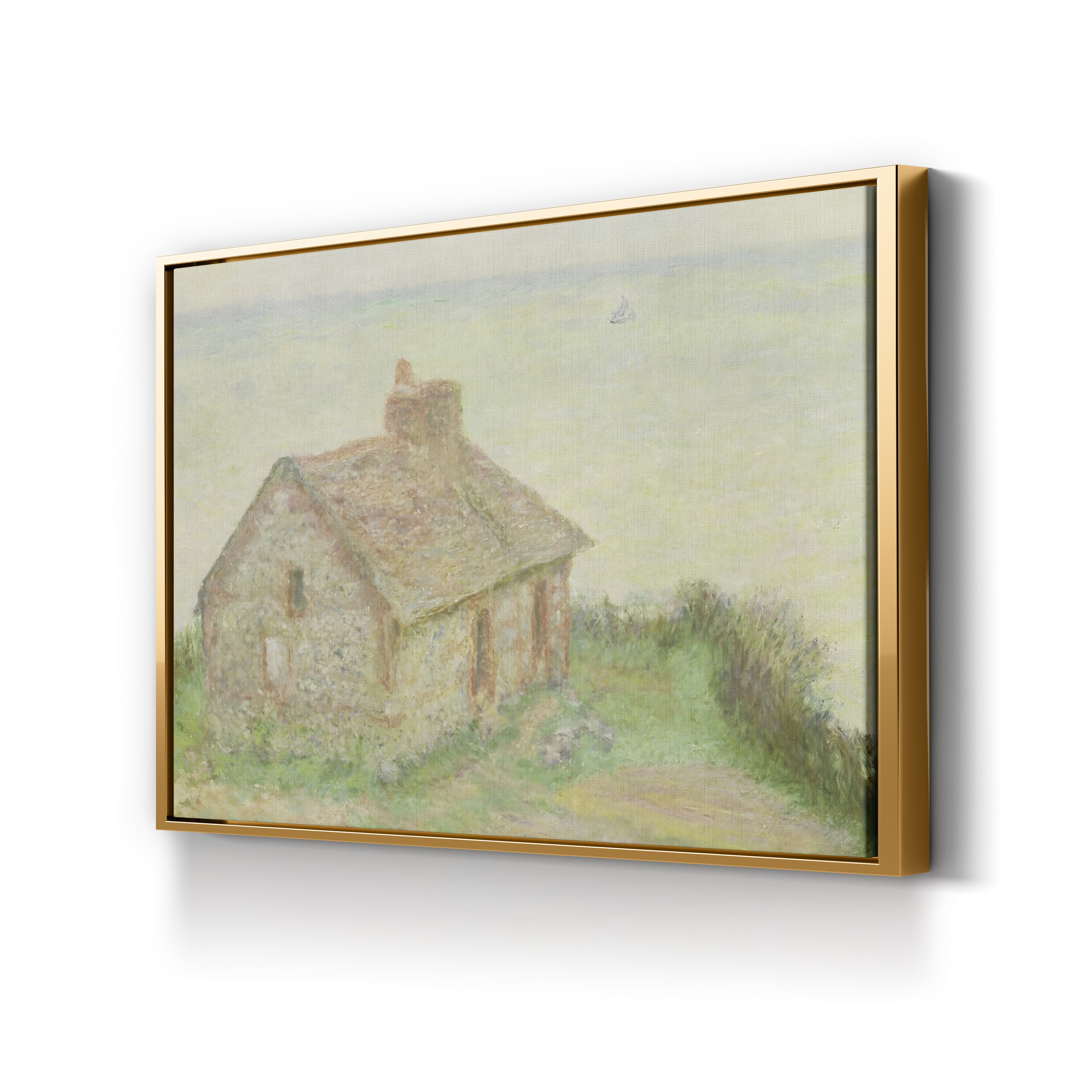 The Customs House, Pink Effect (La Maison du Douanier, effet rose), 1897 by Claude Monet