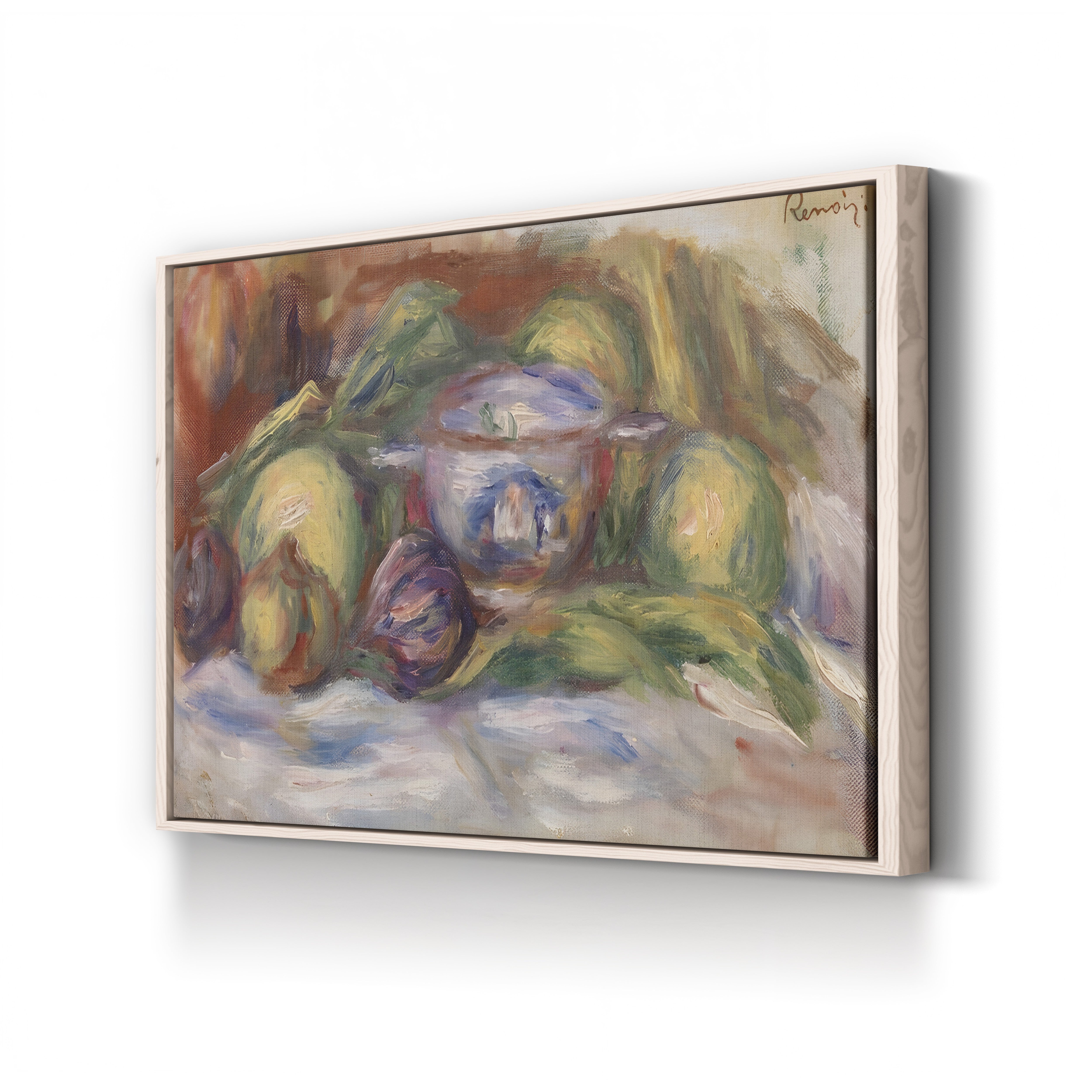 Bowl of Figs and Apples, 1916 – Pierre-Auguste Renoir Wall Art | Late Impressionist Still Life Canvas Print