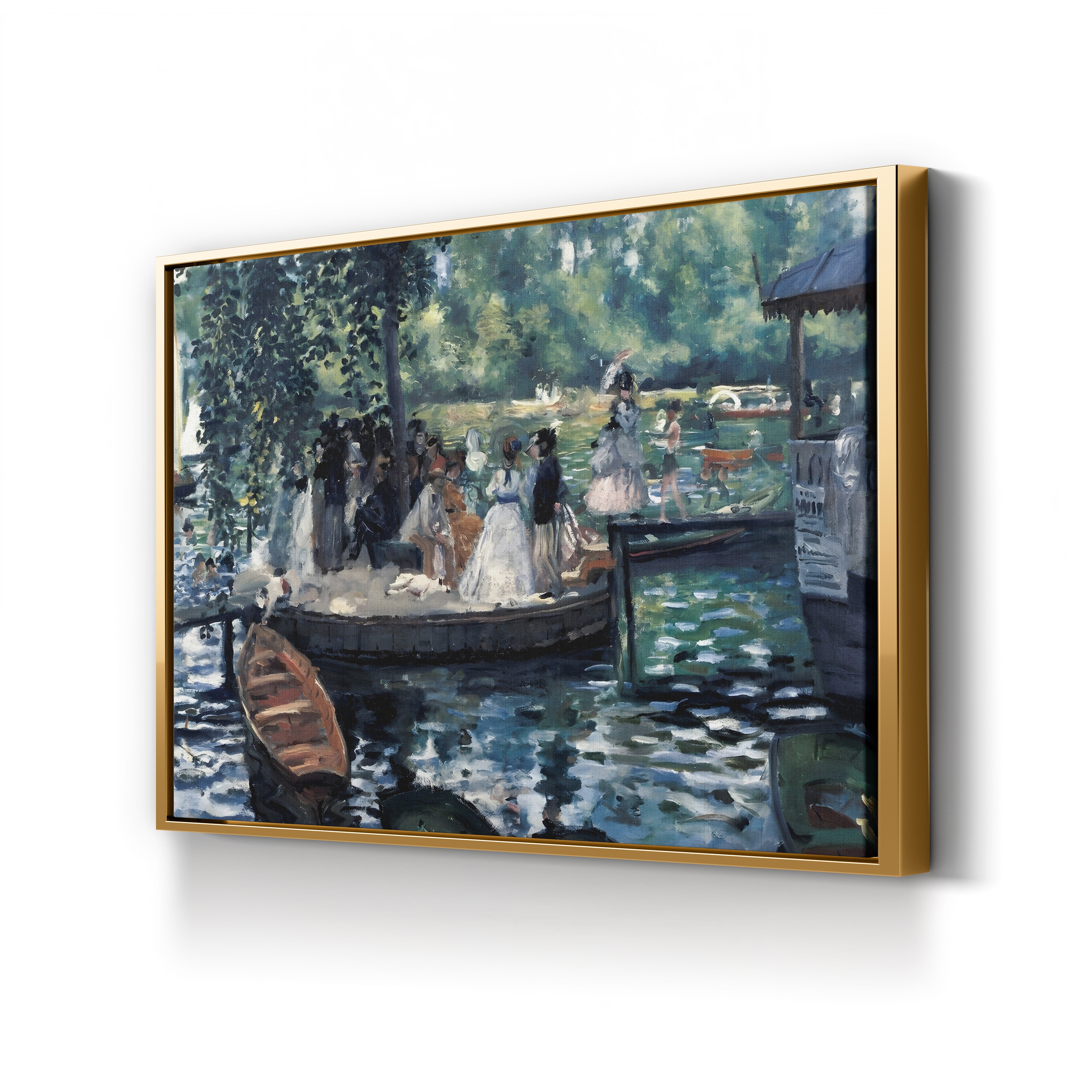 La Grenouillère (Wall Art) – Pierre-Auguste Renoir Wall Art | Impressionist River Canvas Print
