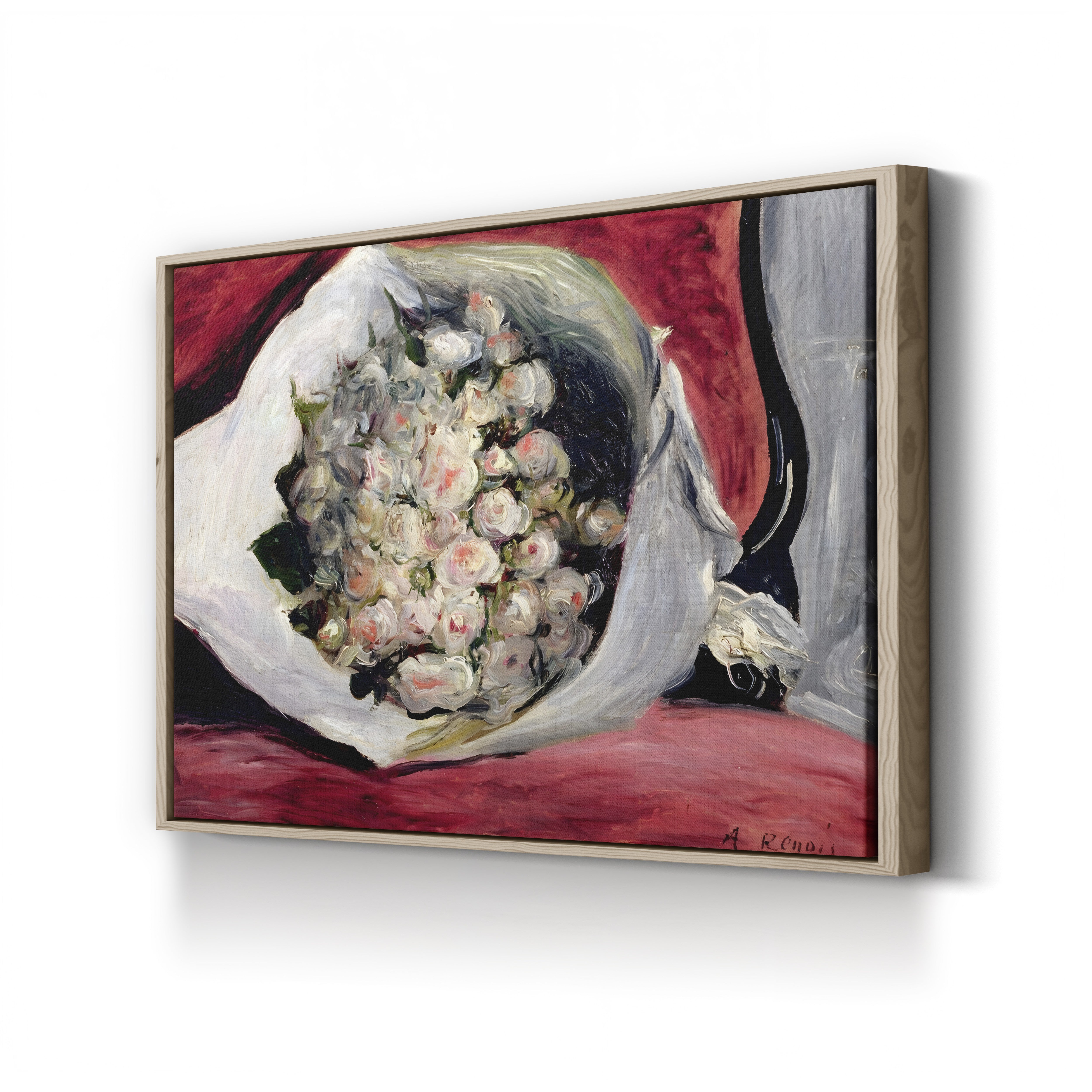 Bouquet in a Theatre Box, c. 1878–80 – Pierre-Auguste Renoir Wall Art | Impressionist Floral Canvas Print