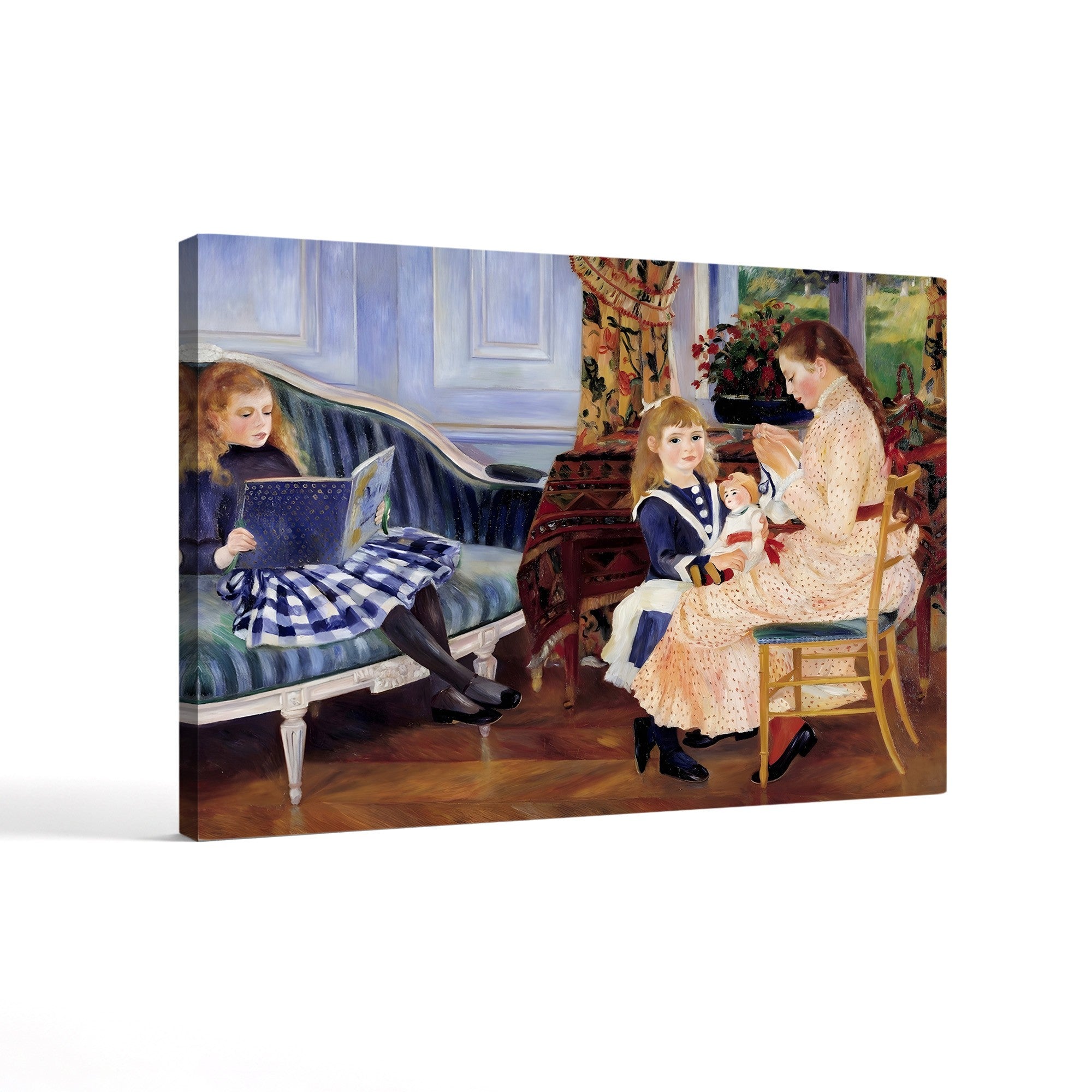 Children's Afternoon at Wargemont – Pierre-Auguste Renoir Wall Art | Impressionist Figure Canvas Print