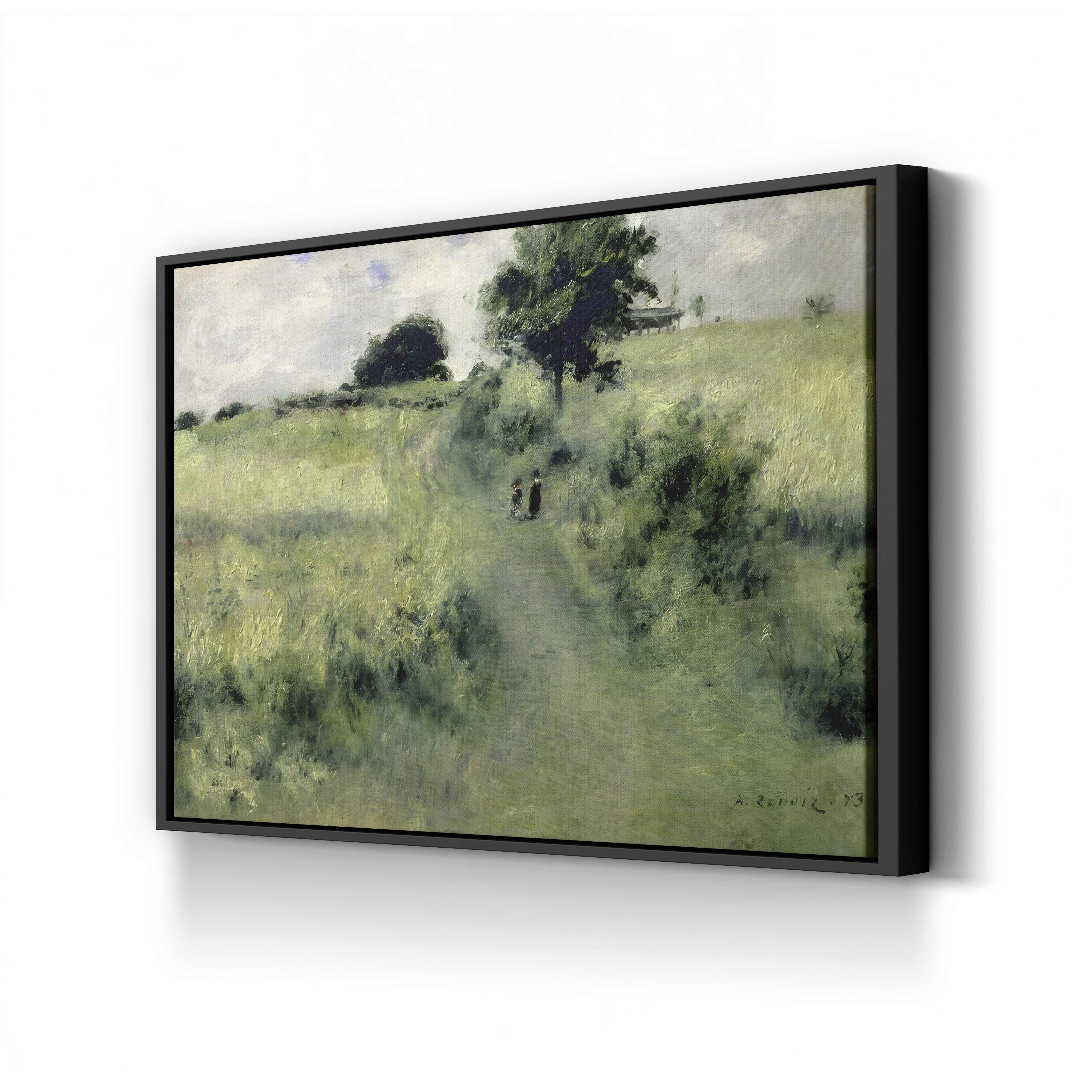 The Watering Place, 1873 – Pierre-Auguste Renoir Wall Art | Impressionist Landscape Canvas Print