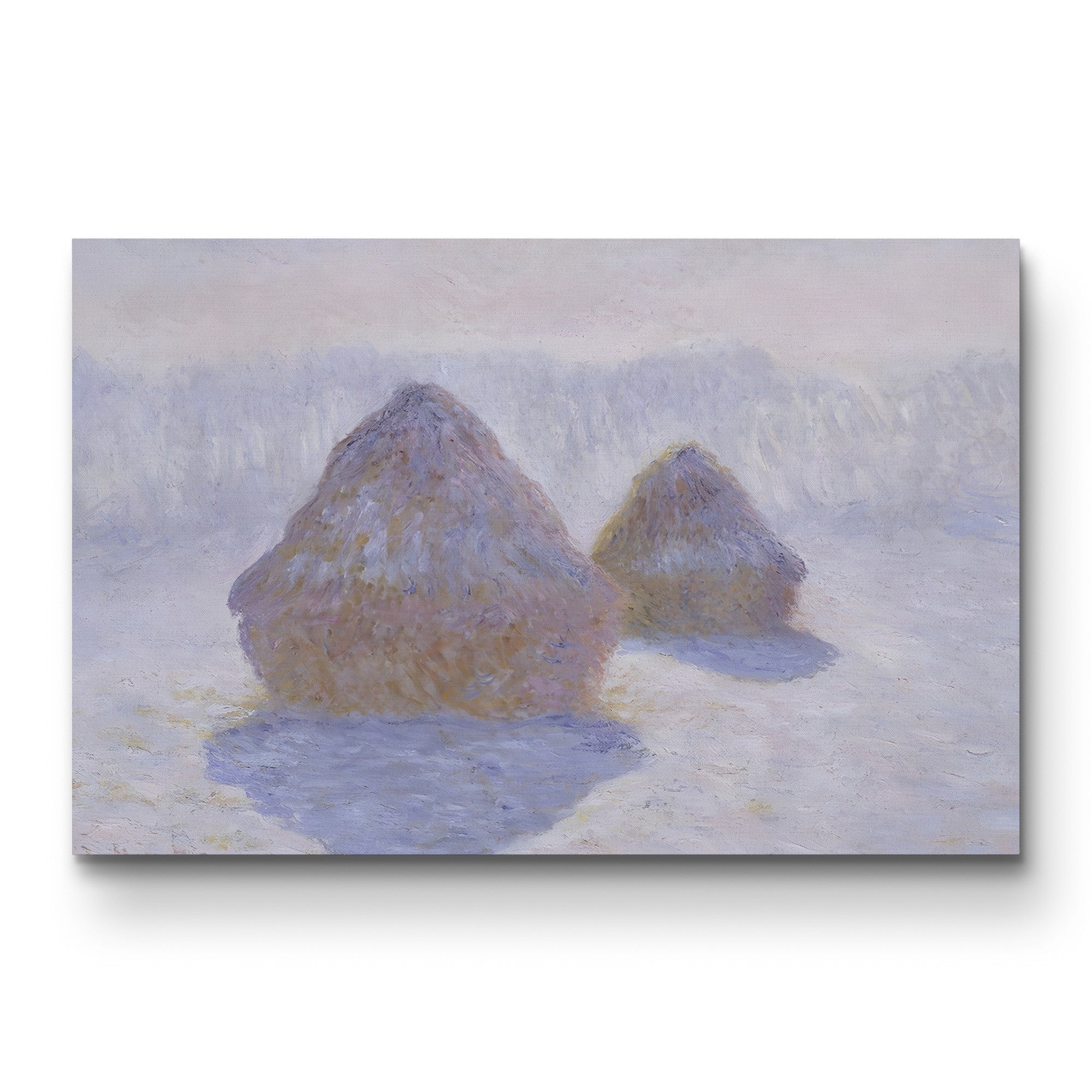 Haystacks, Effect of Snow and Sun, 1891 – Claude Monet Wall Art | Impressionist Series Canvas Print