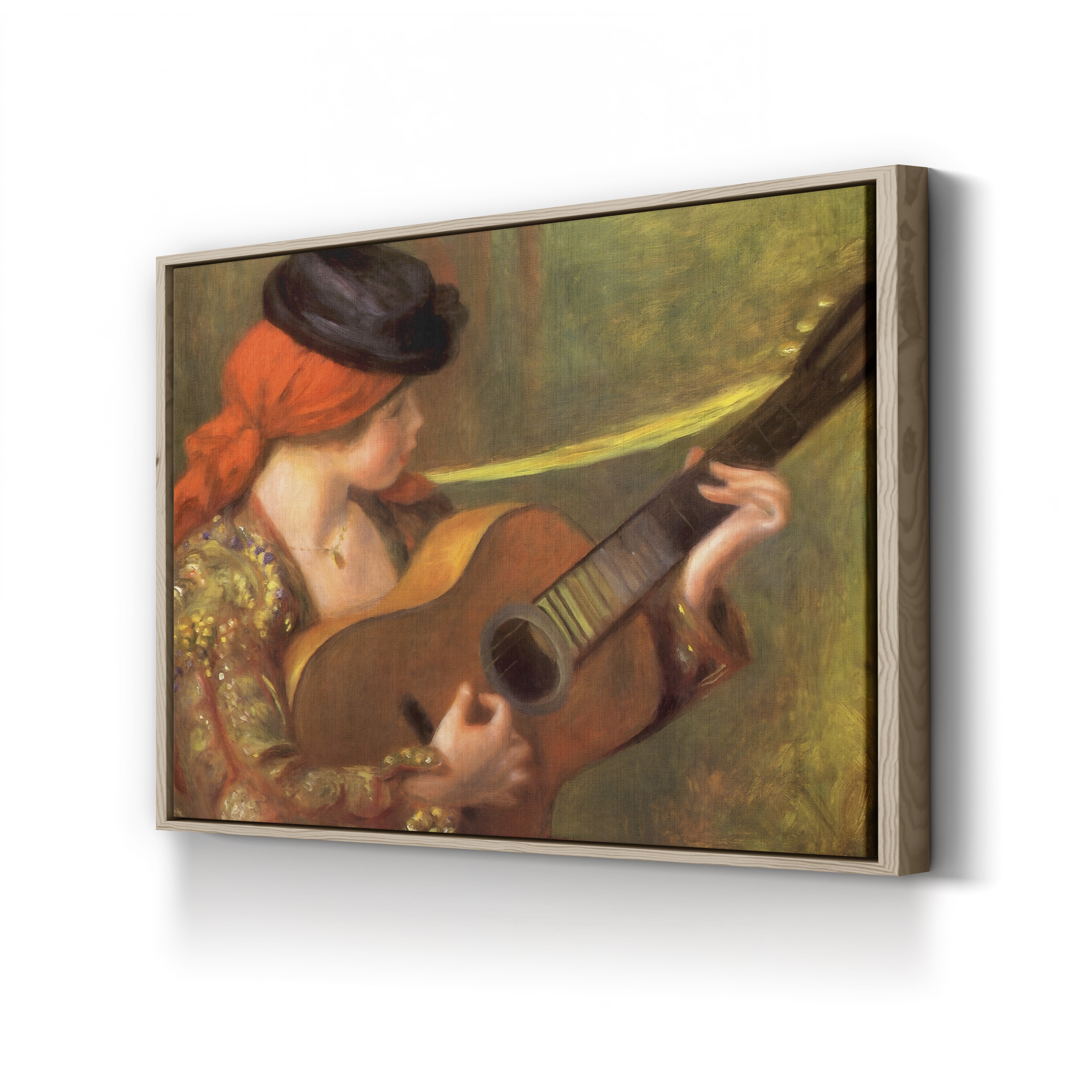 Young Spanish Woman with a Guitar – Pierre-Auguste Renoir Wall Art | Impressionist Figure Canvas Print