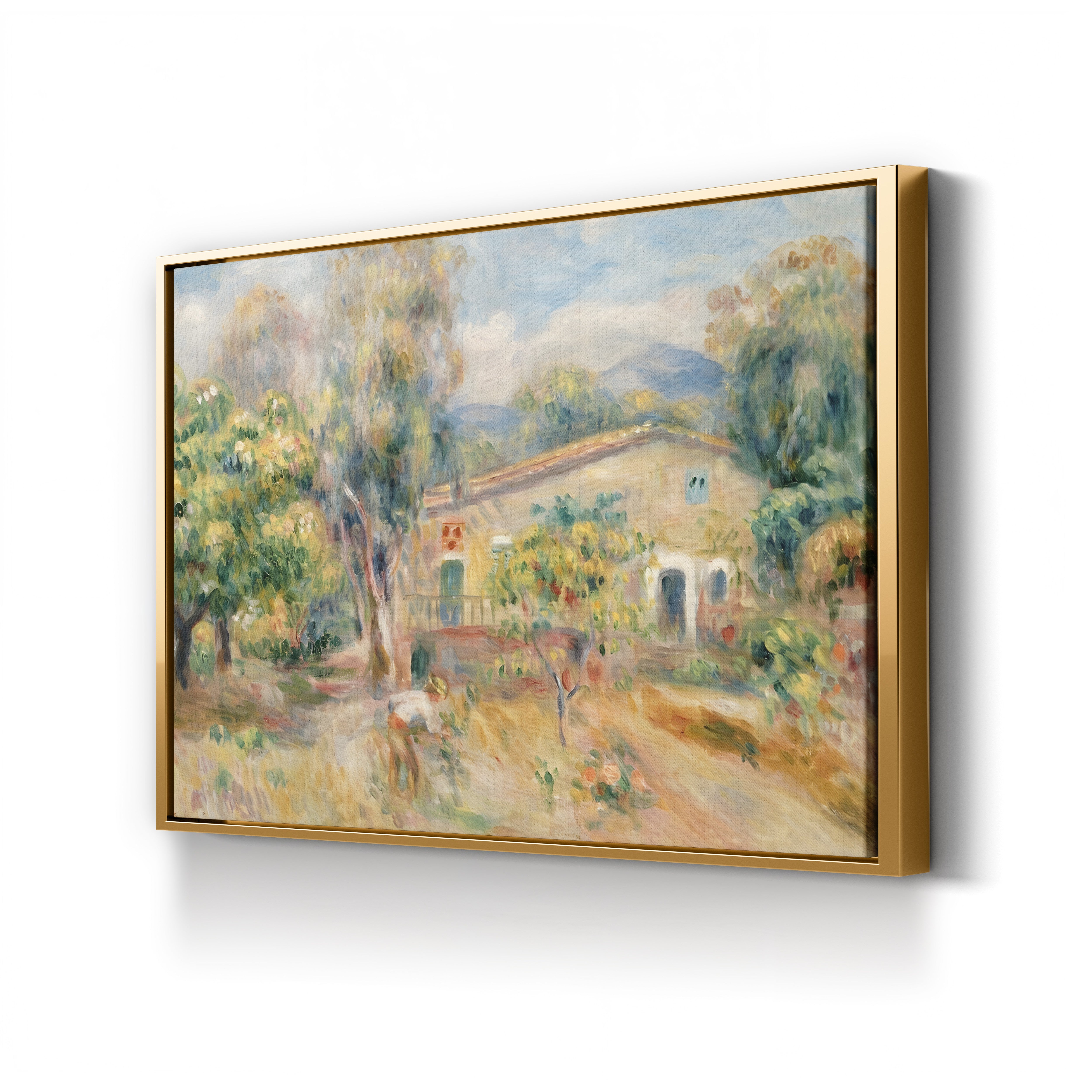 Collettes Farmhouse, Cagnes, 1910 – Pierre-Auguste Renoir Wall Art | Late Impressionist Landscape Canvas Print
