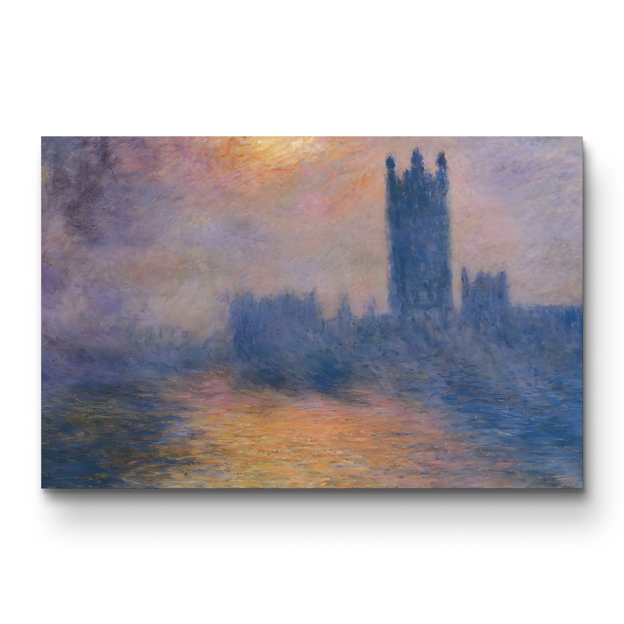 The Houses of Parliament, Sun Breaking Through the Fog (Le Parlement, trouée de soleil dans le brouillard), 1904 by Claude Monet