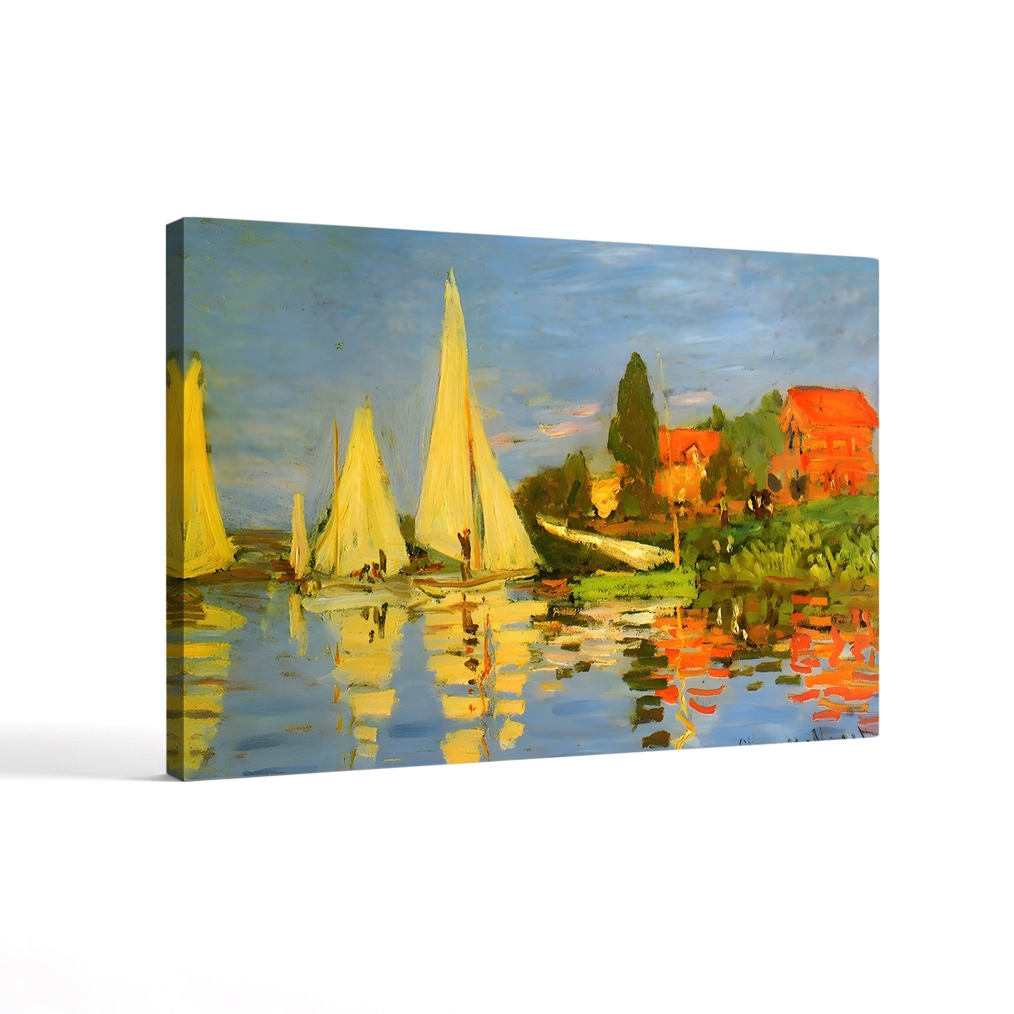 Yacht Race at Argenteuil – Claude Monet Wall Art | Impressionist Regatta Canvas Print